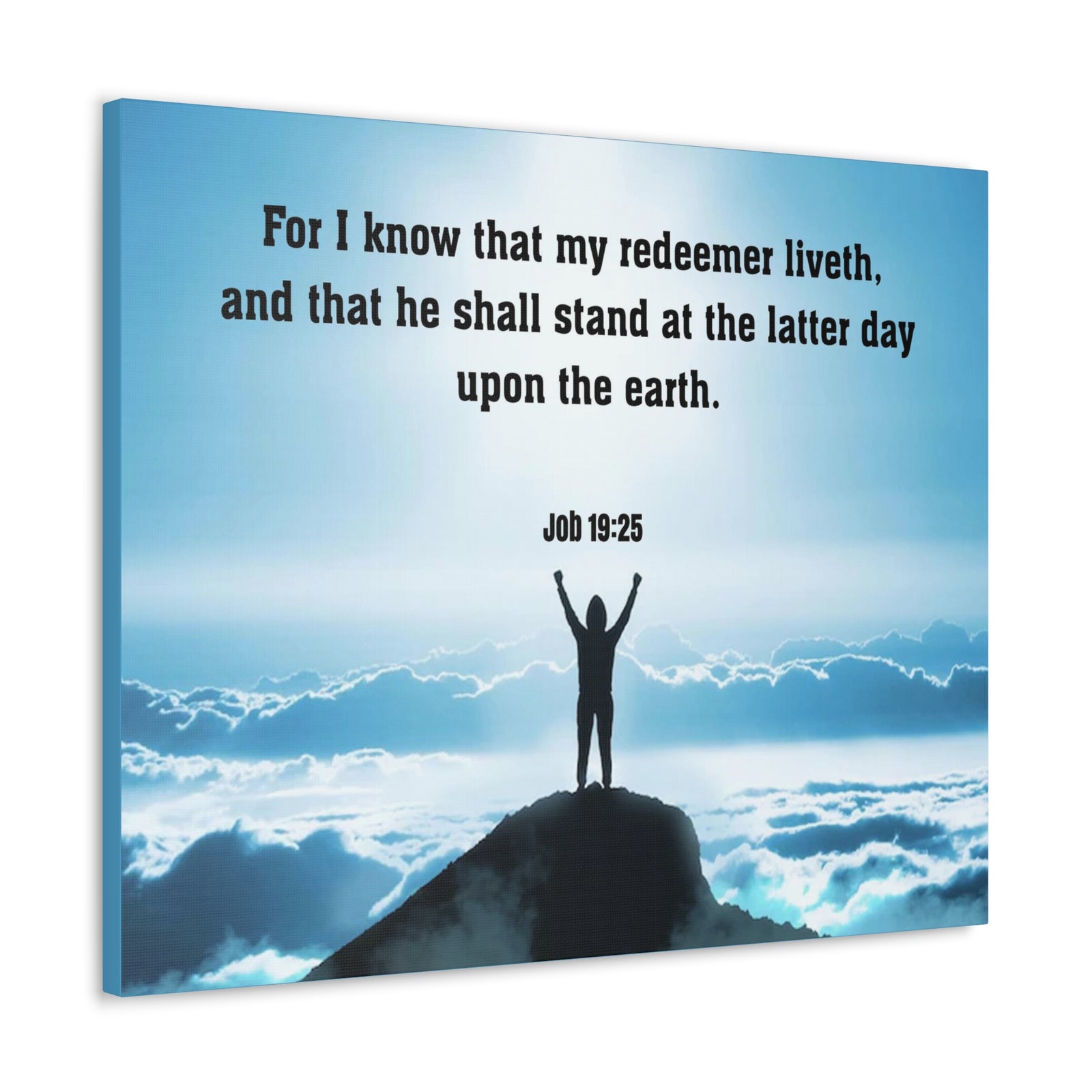 Scripture Walls For I Know Job 19:25 Christian Wall Art Print Ready to Hang Unframed-Express Your Love Gifts