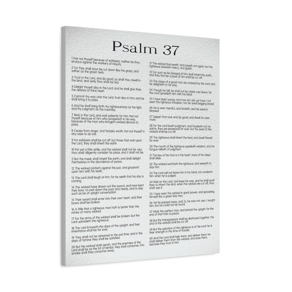 Scripture Canvas Delighting in His Righteousness Psalm 37 Christian Wall Art Bible Verse Print Ready to Hang-Express Your Love Gifts