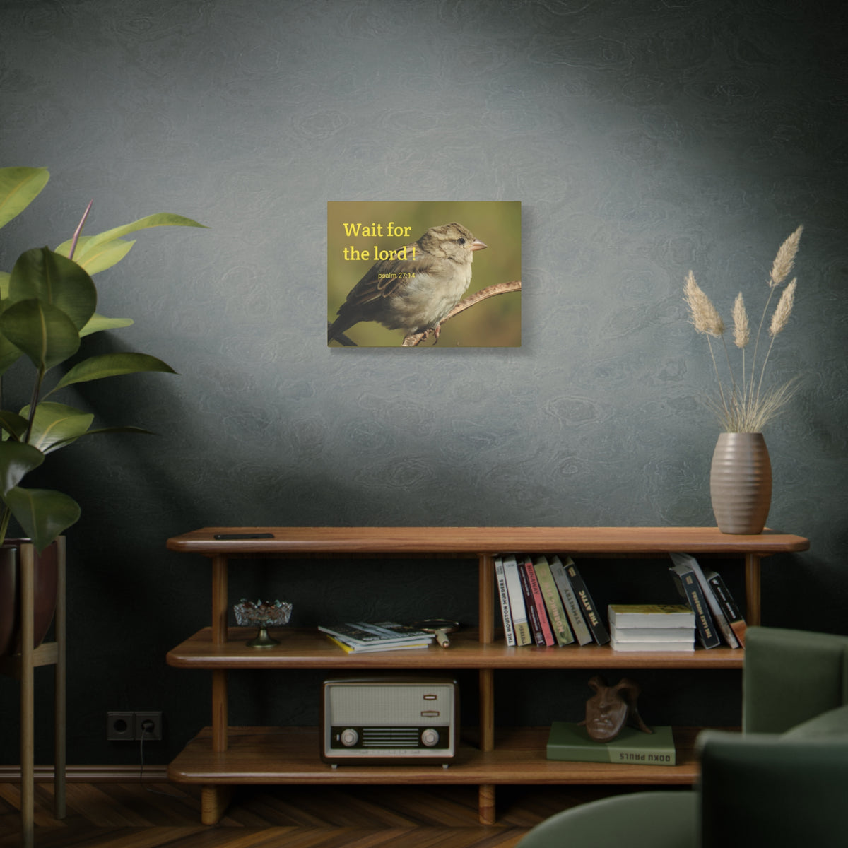 Scripture Walls Wait For The Lord Psalm 27:14 Bible Verse Canvas Christian Wall Art Ready to Hang-Express Your Love Gifts