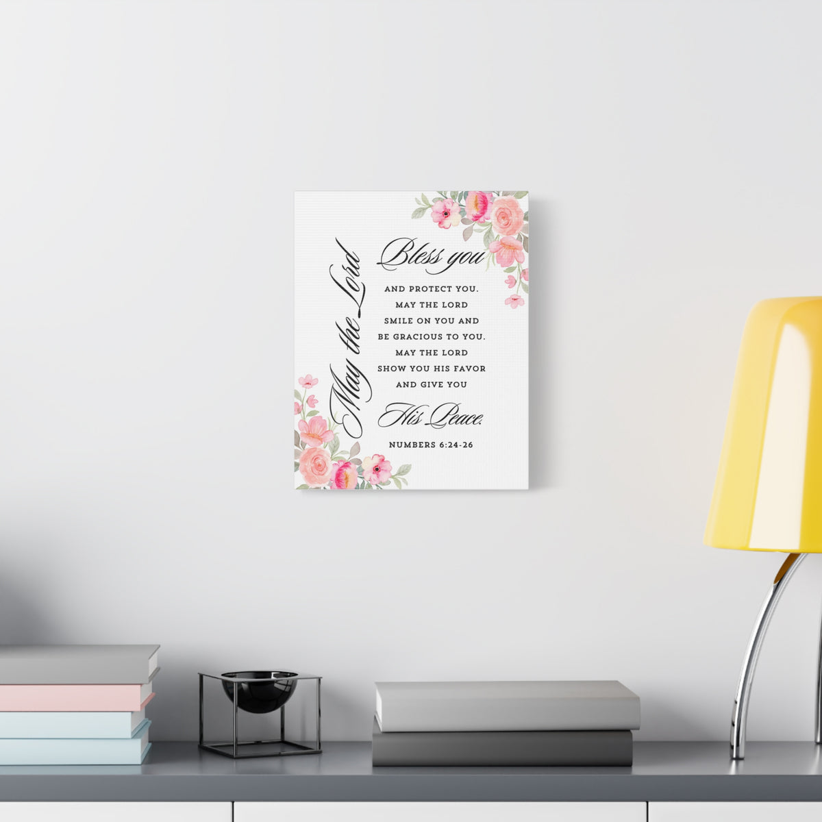 Scripture Walls Numbers 6:24-26 His Blessing Upon You Bible Verse Canvas Christian Wall Art Ready to Hang Unframed-Express Your Love Gifts