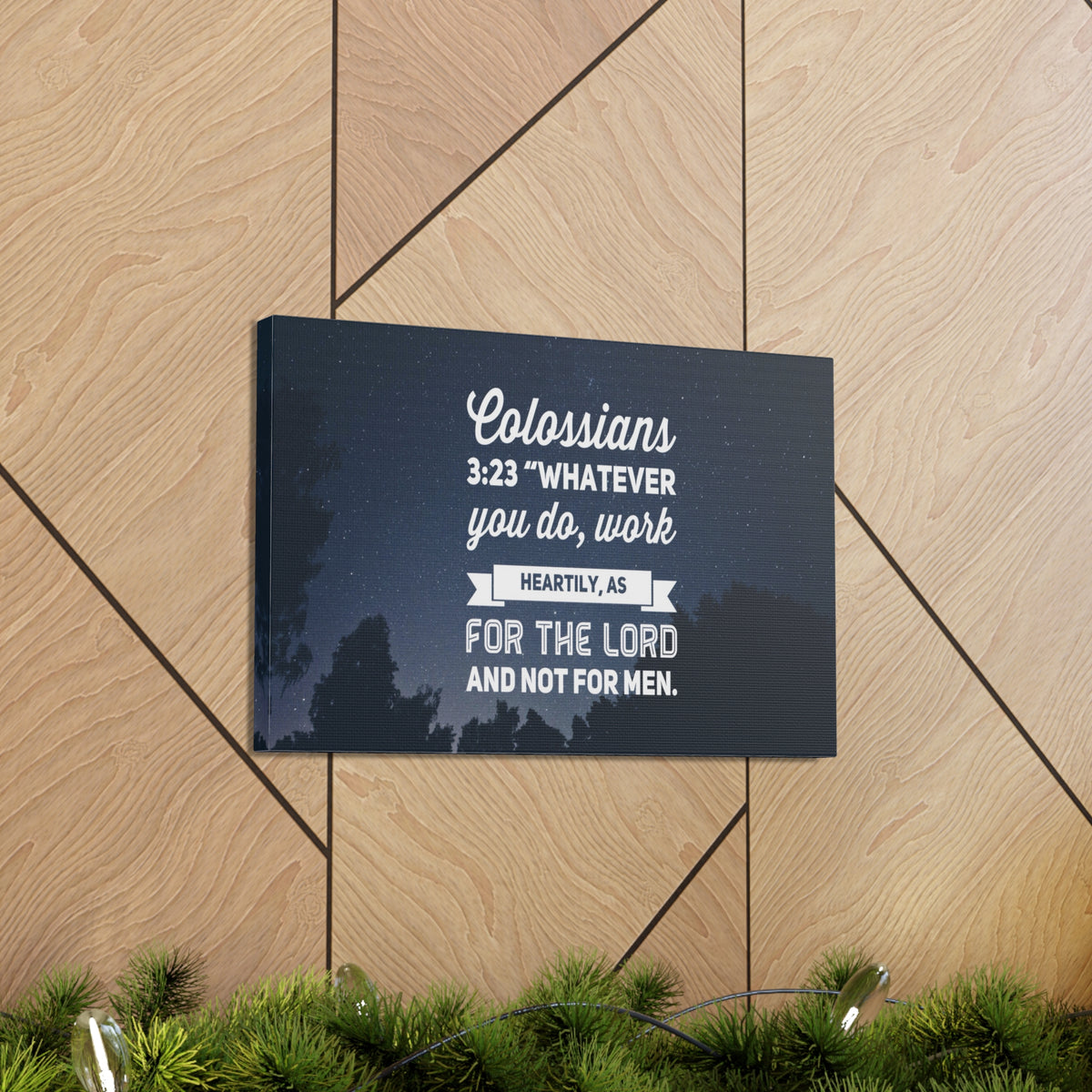 Scripture Canvas For The Lord Colossians 3:23 Christian Wall Art Bible Verse Print Ready to Hang-Express Your Love Gifts