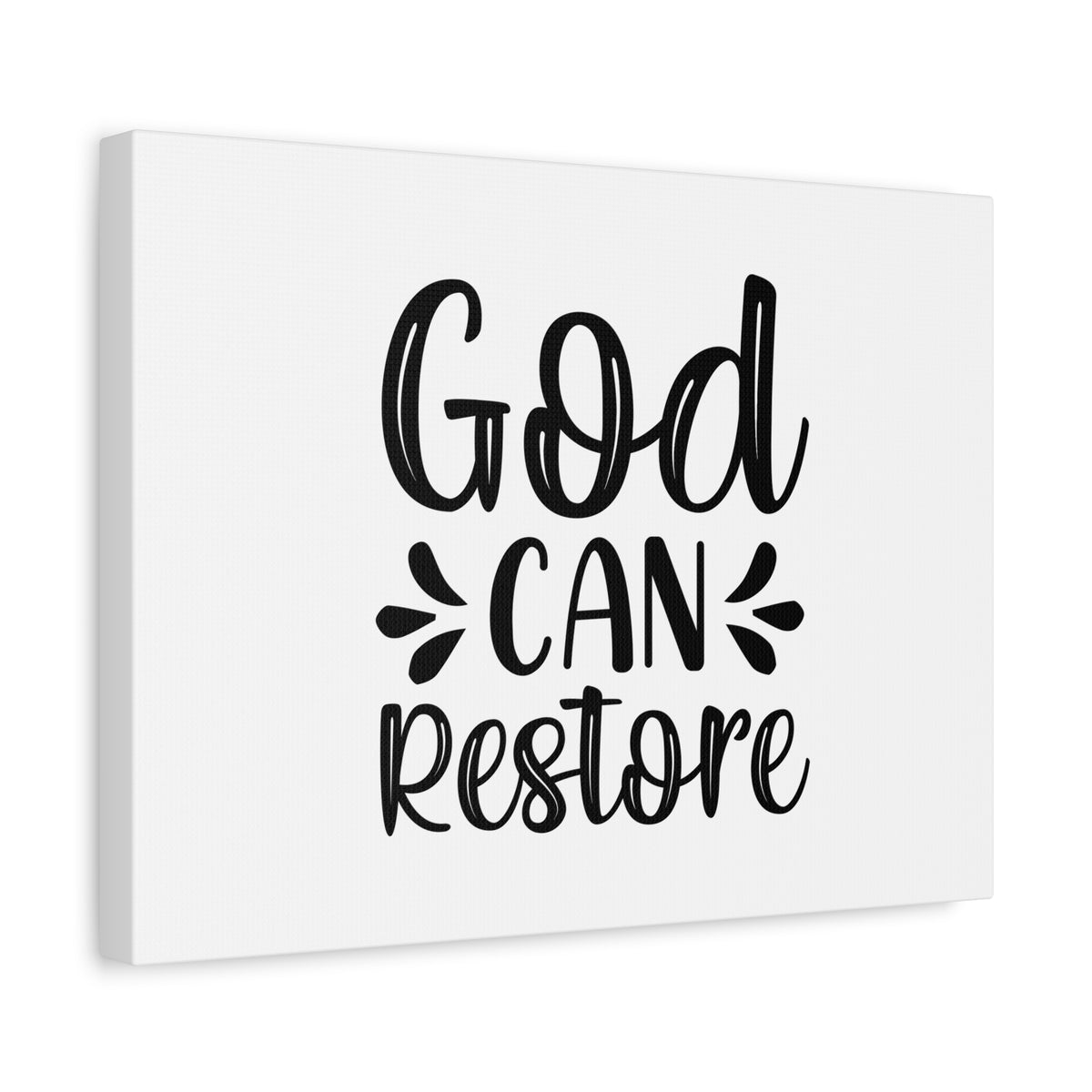 Scripture Canvas God Can Restore Psalm 23:3 Christian Wall Art Bible Verse Print Ready to Hang-Express Your Love Gifts
