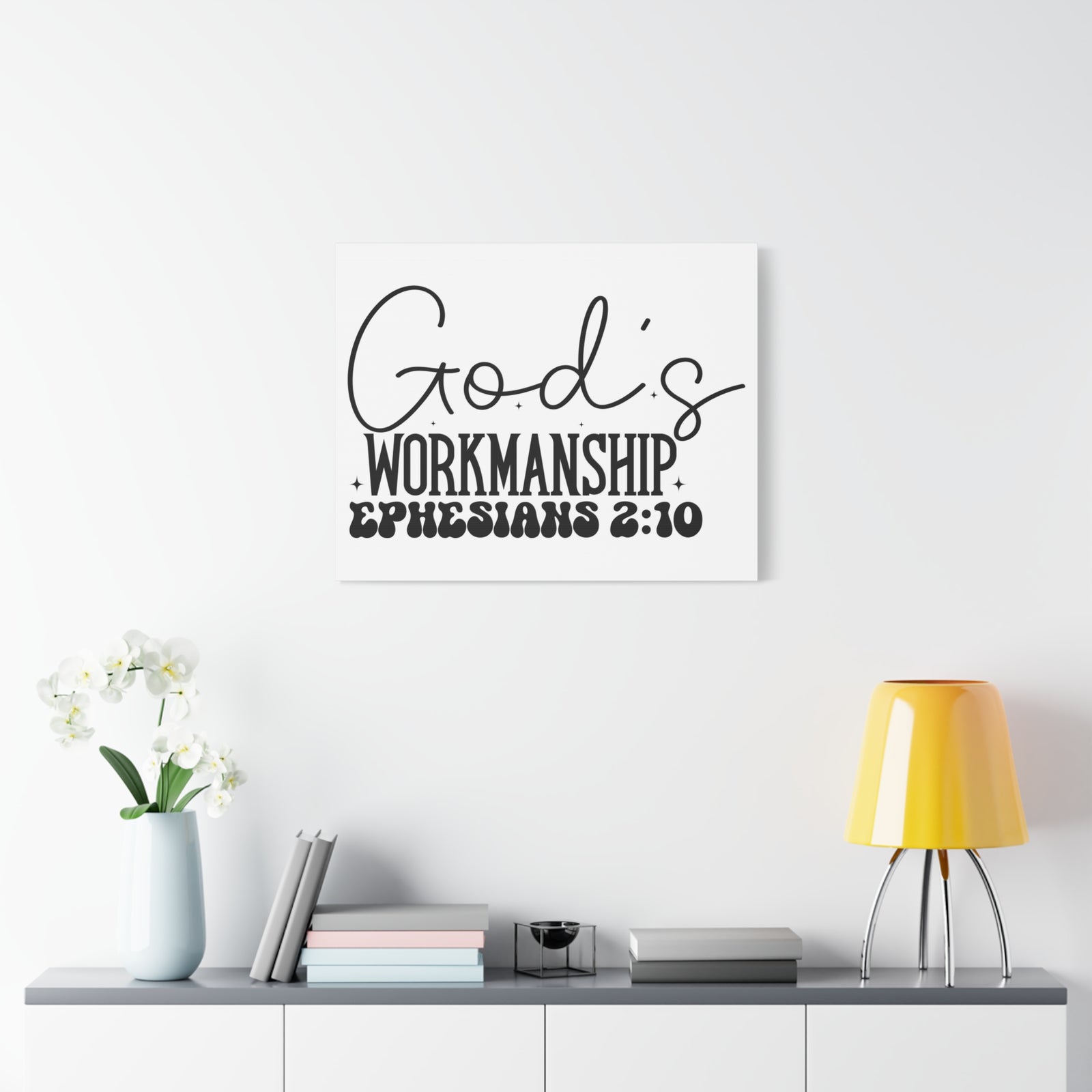 Scripture Walls Ephesians 2:10 I am God's Workmanship Bible Verse Canvas Christian Wall Art Ready to Hang Unframed-Express Your Love Gifts