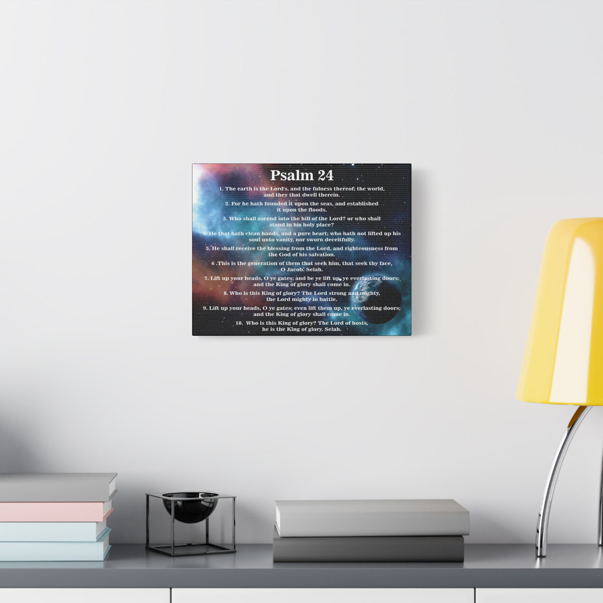 Scripture Canvas Christ is King Psalm 24 Christian Wall Art Bible Verse Print Ready to Hang-Express Your Love Gifts