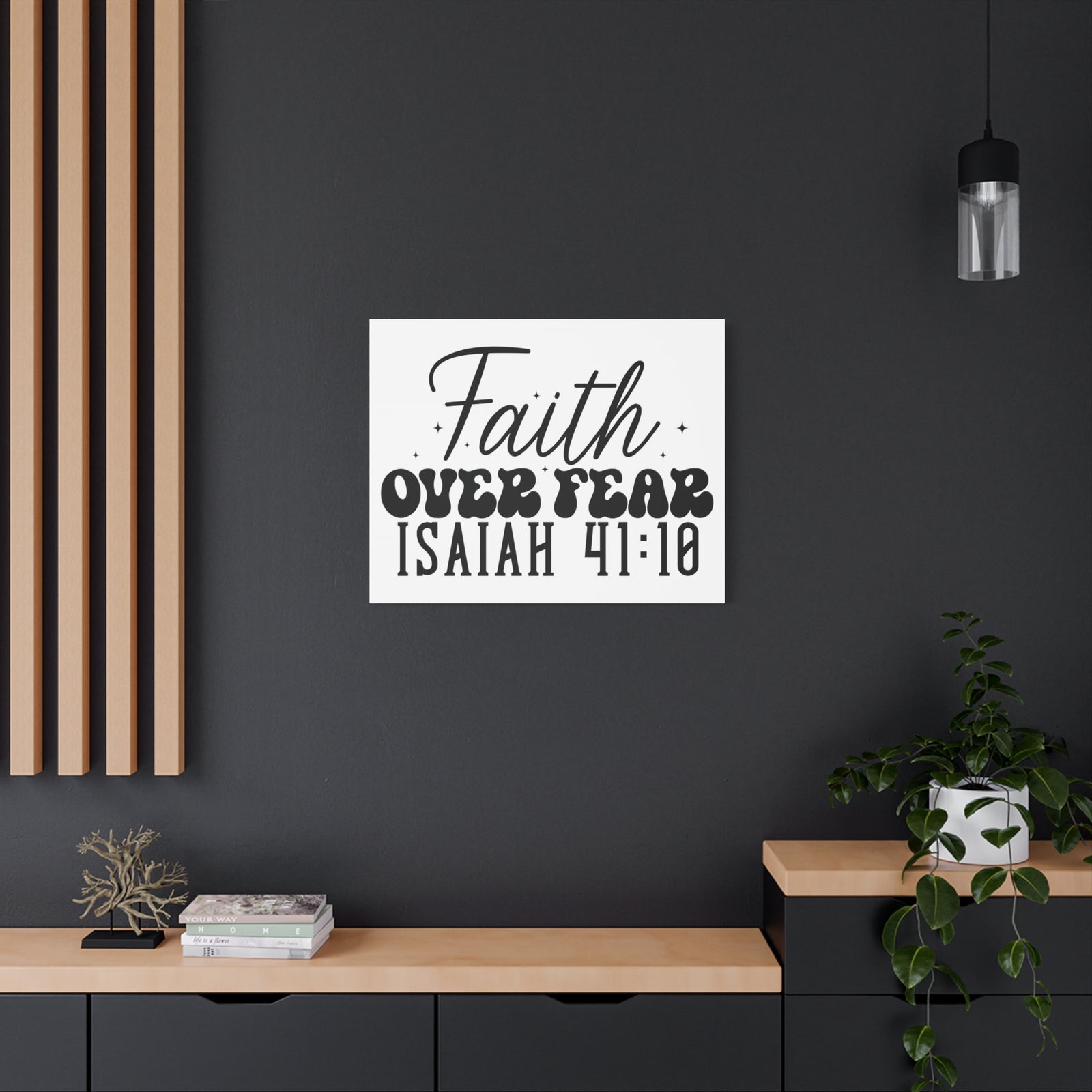 Scripture Walls Isaiah 41:10 Faith Over Fear Bible Verse Canvas Christian Wall Art Ready to Hang Unframed-Express Your Love Gifts
