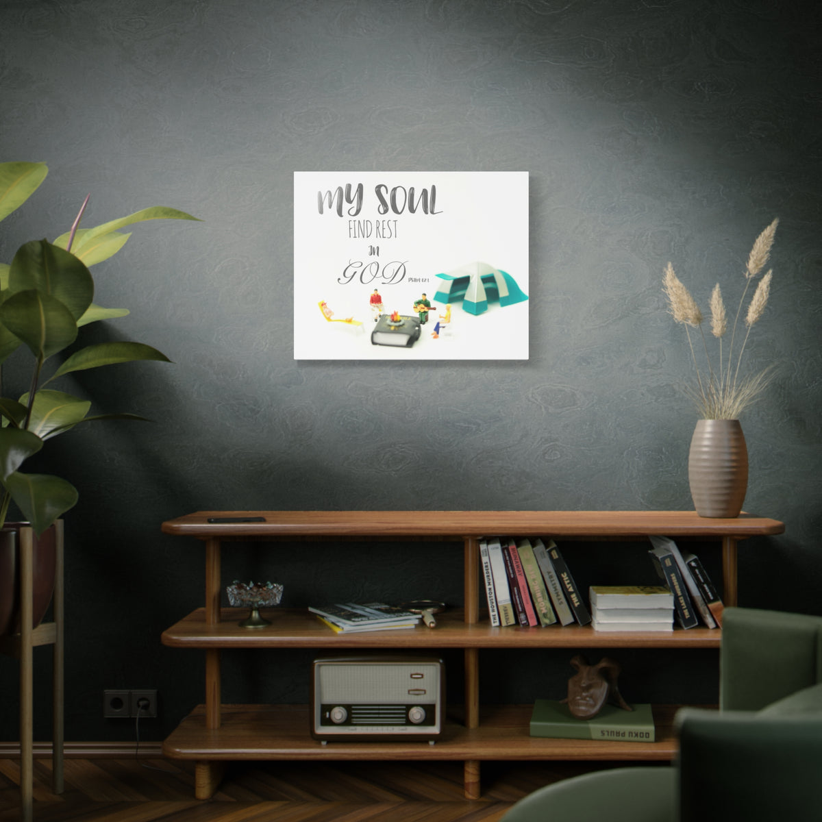 Scripture Walls Rest In God Psalm 62:1 Bible Verse Canvas Christian Wall Art Bible Verse Print Ready To Hang-Express Your Love Gifts