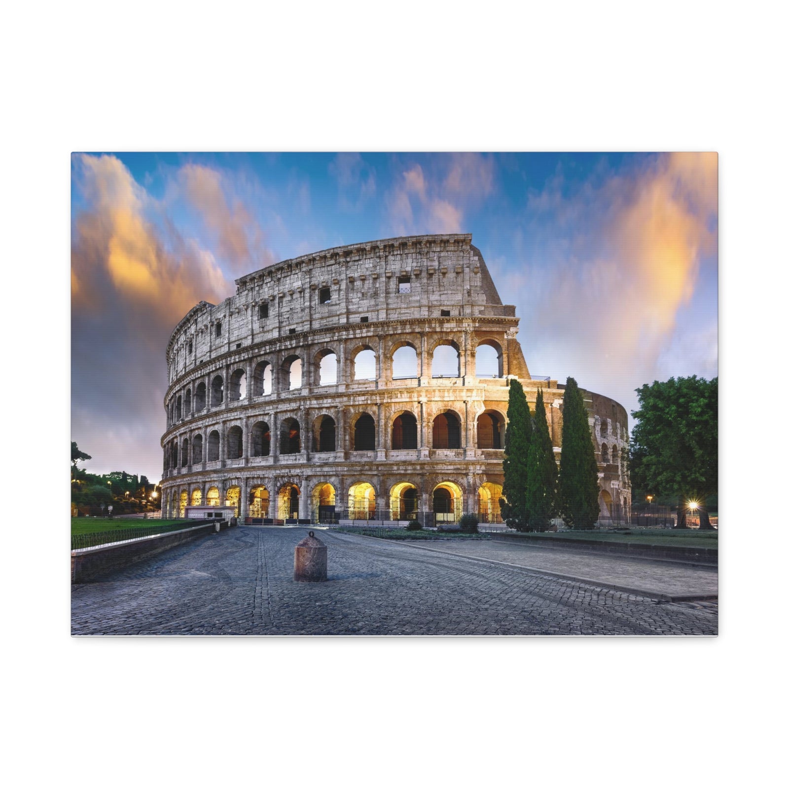 Colosseum in Italy Nature Wilderness Photography Canvas Wall Art for Home Decor Ready-to-Hang-Express Your Love Gifts