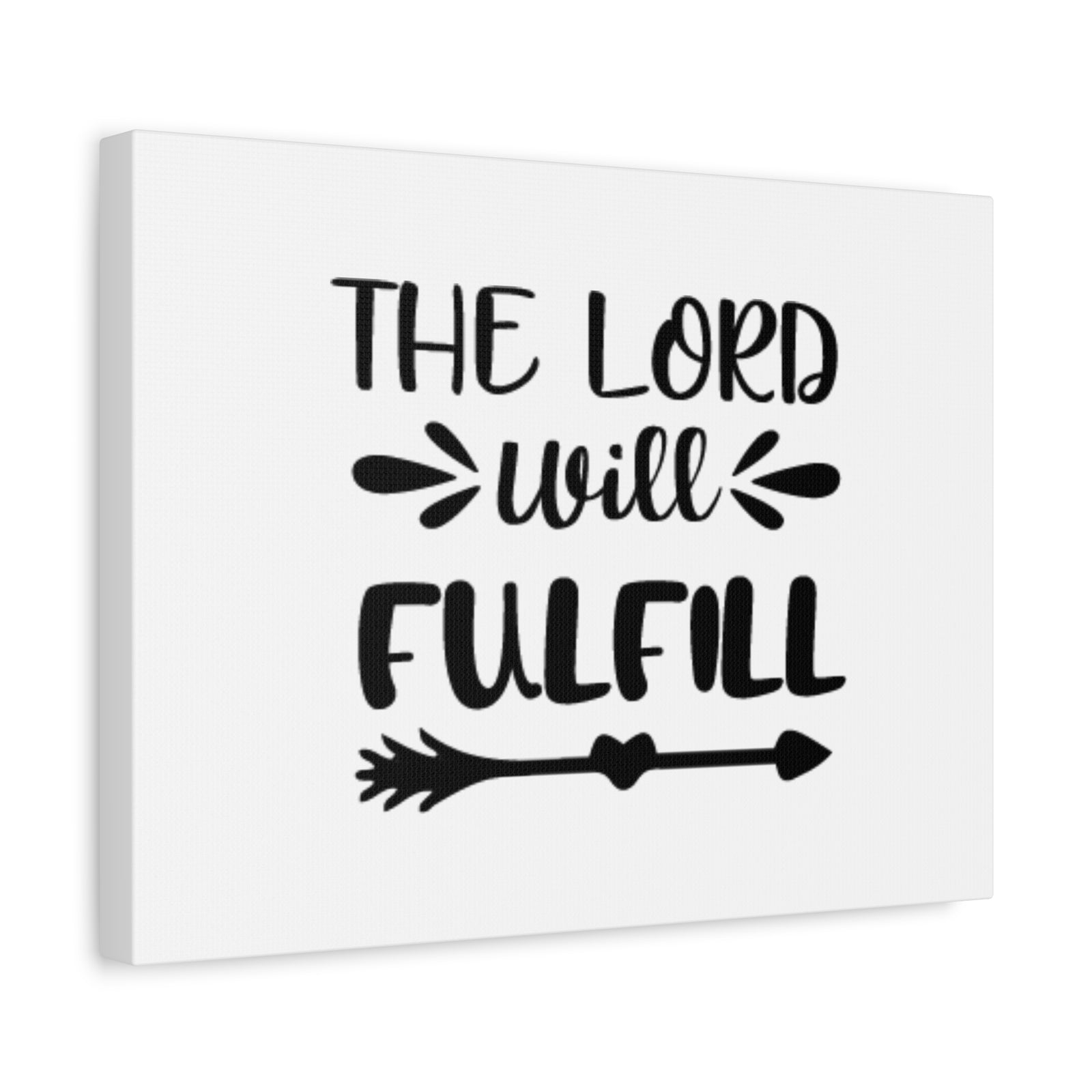 Scripture Canvas The Lord Will Fulfill Psalm 138:8 Christian Wall Art Bible Verse Print Ready to Hang-Express Your Love Gifts