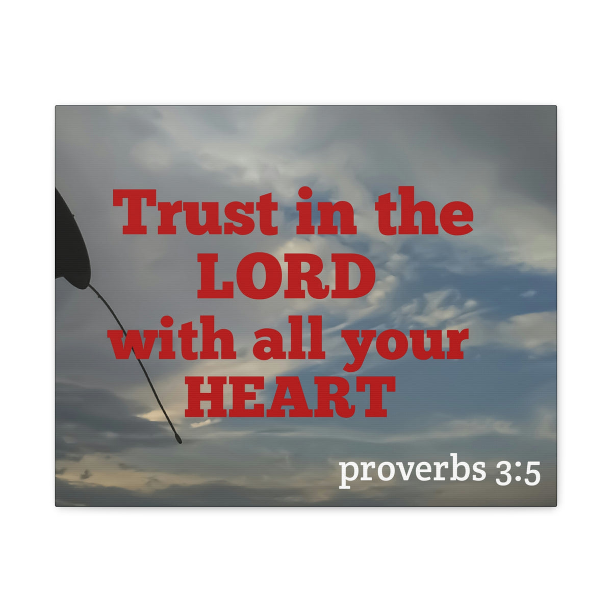 Scripture Walls With All Your Heart Proverbs 3:5 Bible Verse Canvas Christian Wall Art Ready to Hang-Express Your Love Gifts