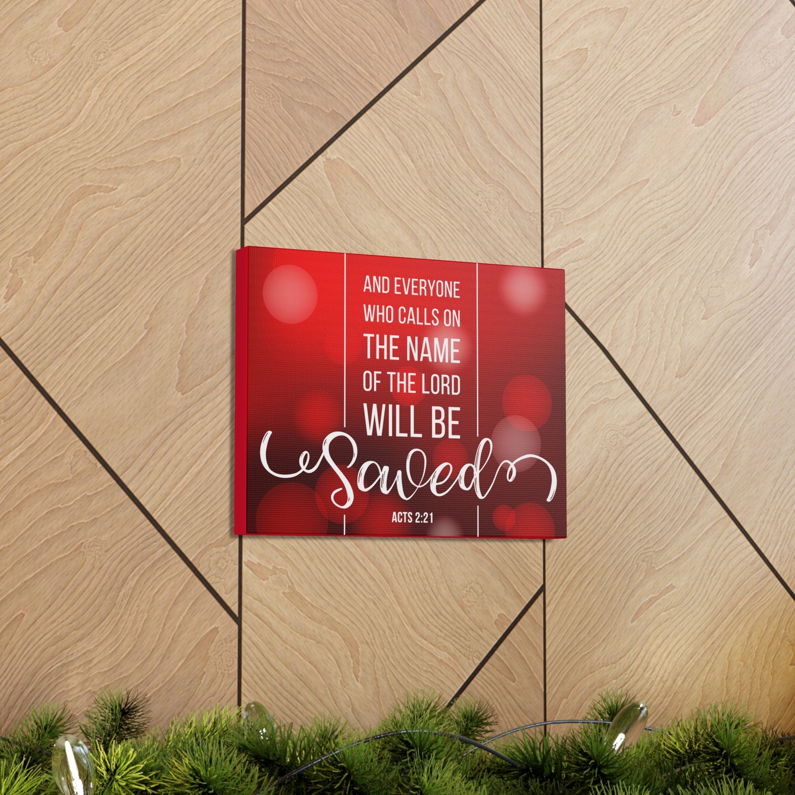 Scripture Canvas And Everyone Who Calls On Acts 2:21 Christian Wall Art Bible Verse Print Ready To Hang-Express Your Love Gifts