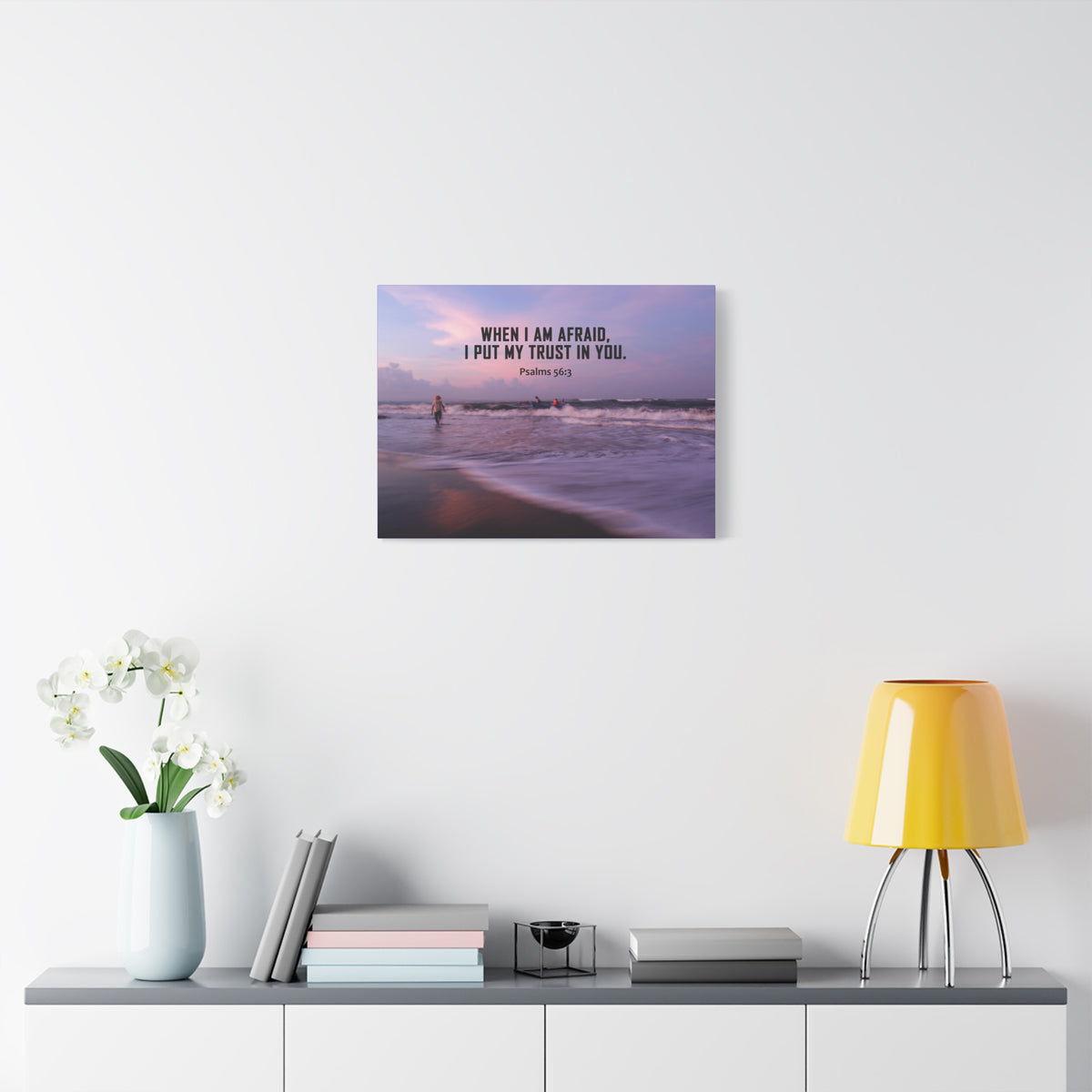Scripture Canvas My Trust In You Psalm 56:3 Christian Wall Art Bible Verse Print Ready to Hang-Express Your Love Gifts