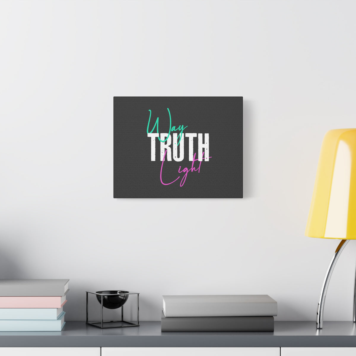 Scripture Walls Way, Truth, Light Psalm 119:105 Dark Gray Bible Canvas Christian Wall Art Ready to Hang-Express Your Love Gifts