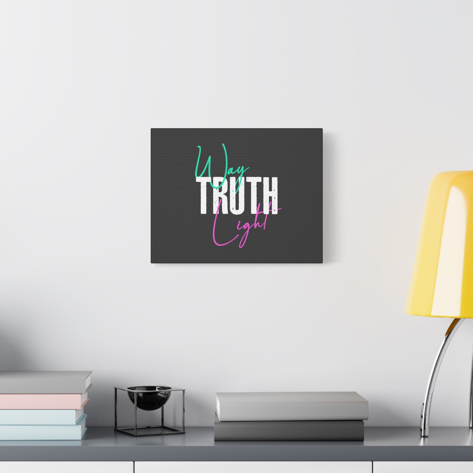 Scripture Walls Way, Truth, Light Psalm 119:105 Dark Gray Bible Canvas Christian Wall Art Ready to Hang-Express Your Love Gifts