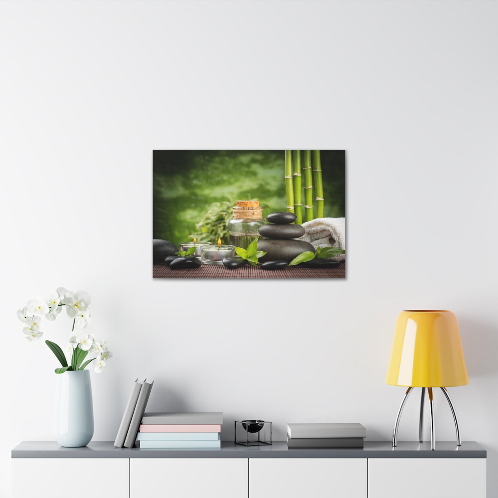 Massage Oil and Stones Forest Floral Nature Photography Canvas Wall Art for Home Decor Ready-to-Hang-Express Your Love Gifts
