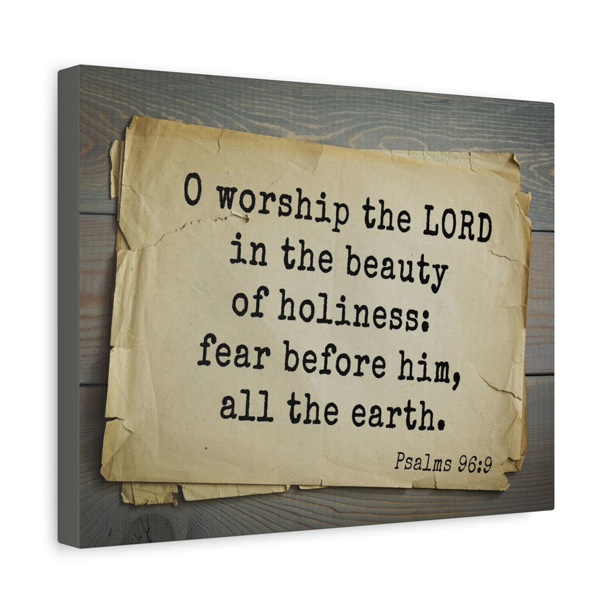 Scripture Walls Worship The Lord Psalms 96:9 Bible Verse Canvas Christian Wall Art Bible Verse Print Ready To Hang-Express Your Love Gifts