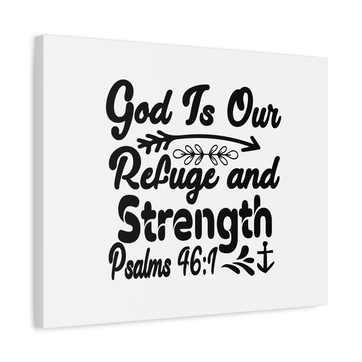 Scripture Canvas God Is Our Refuge And Strength Psalms 46:1 Christian Wall Art Bible Verse Print Ready to Hang-Express Your Love Gifts