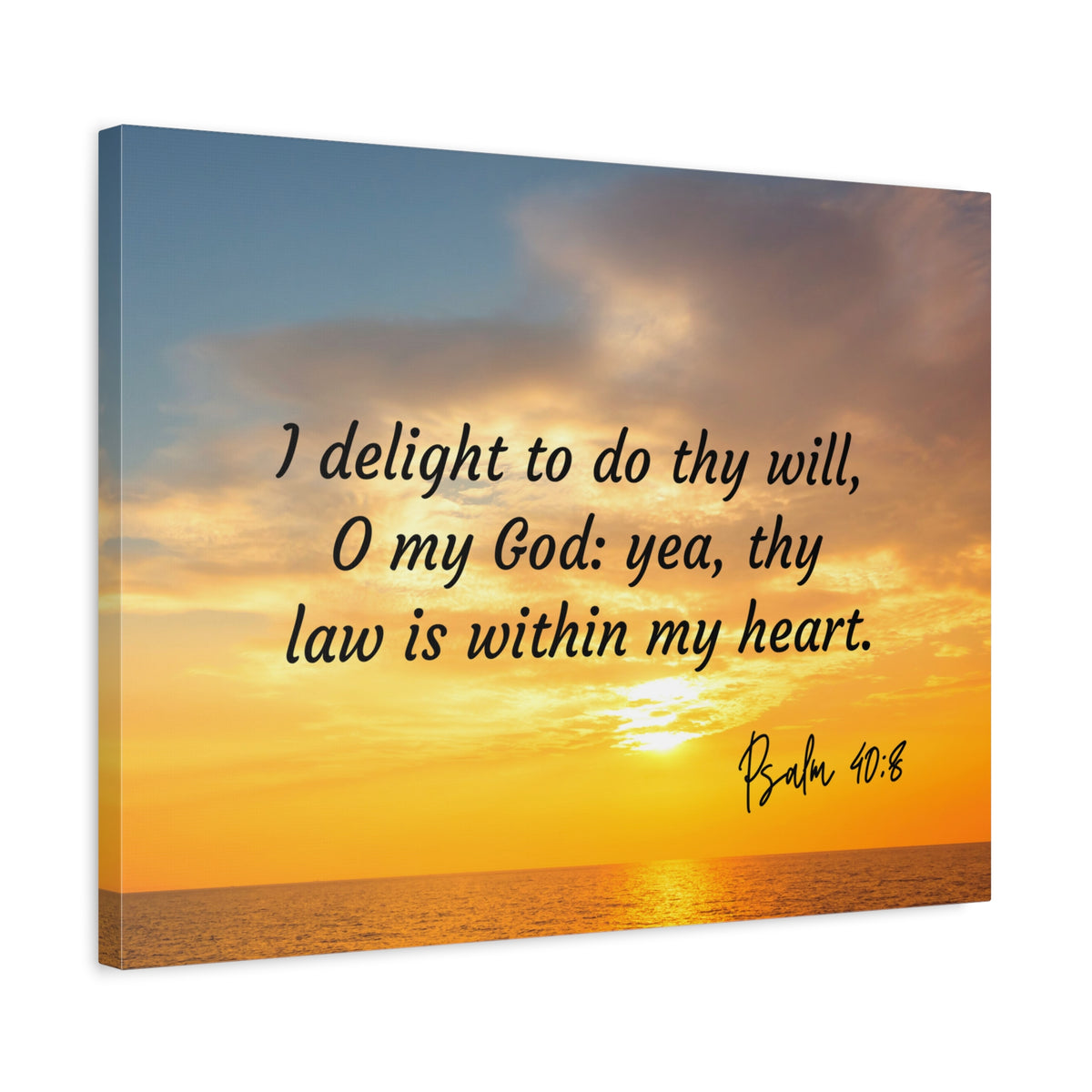 Scripture Walls Thy Will Psalms 40:8 Bible Verse Canvas Christian Wall Art Ready to Hang-Express Your Love Gifts
