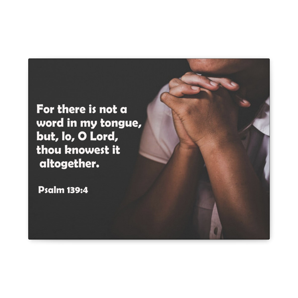 Bible Verse Canvas For There is Not a Word Psalm 139:4 Christian Home Décor Wall Art Scripture Ready to Hang Faith Print-Express Your Love Gifts
