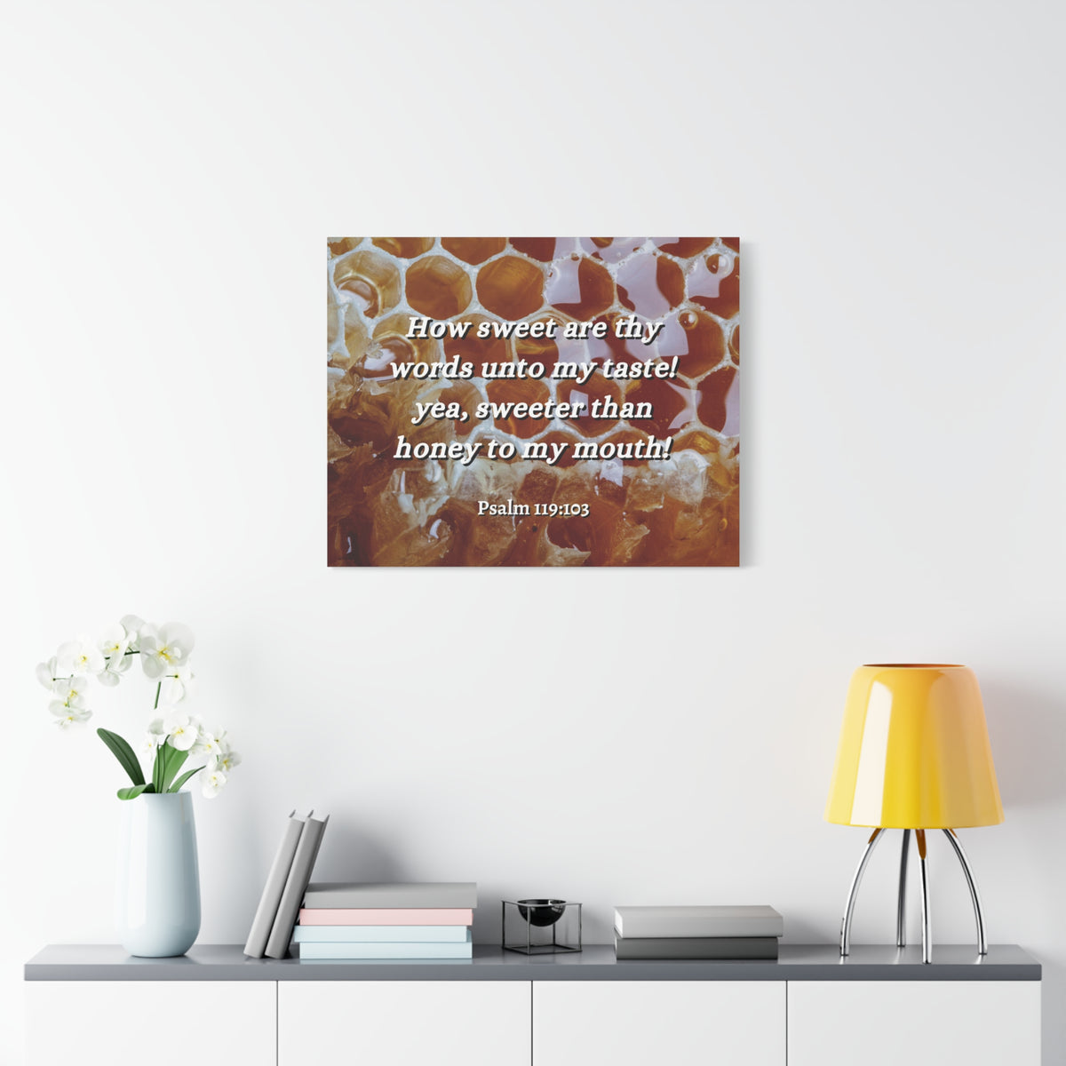 Scripture Walls Thy Words Psalm 119:103 Bible Verse Canvas Christian Wall Art Ready to Hang-Express Your Love Gifts