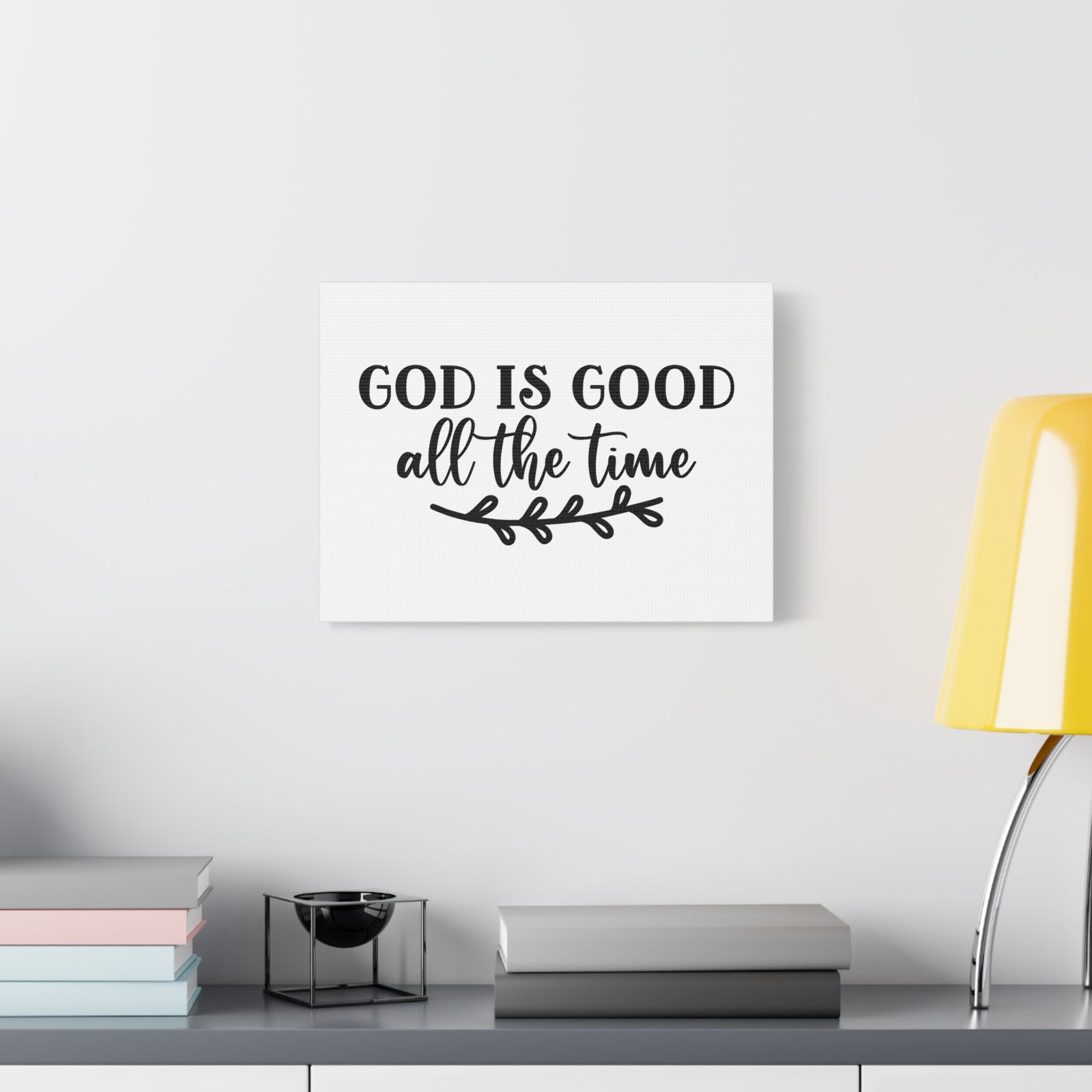 Scripture Canvas God Is Good All The Time Psalm 100:5 Branch Christian Wall Art Bible Verse Print Ready to Hang-Express Your Love Gifts