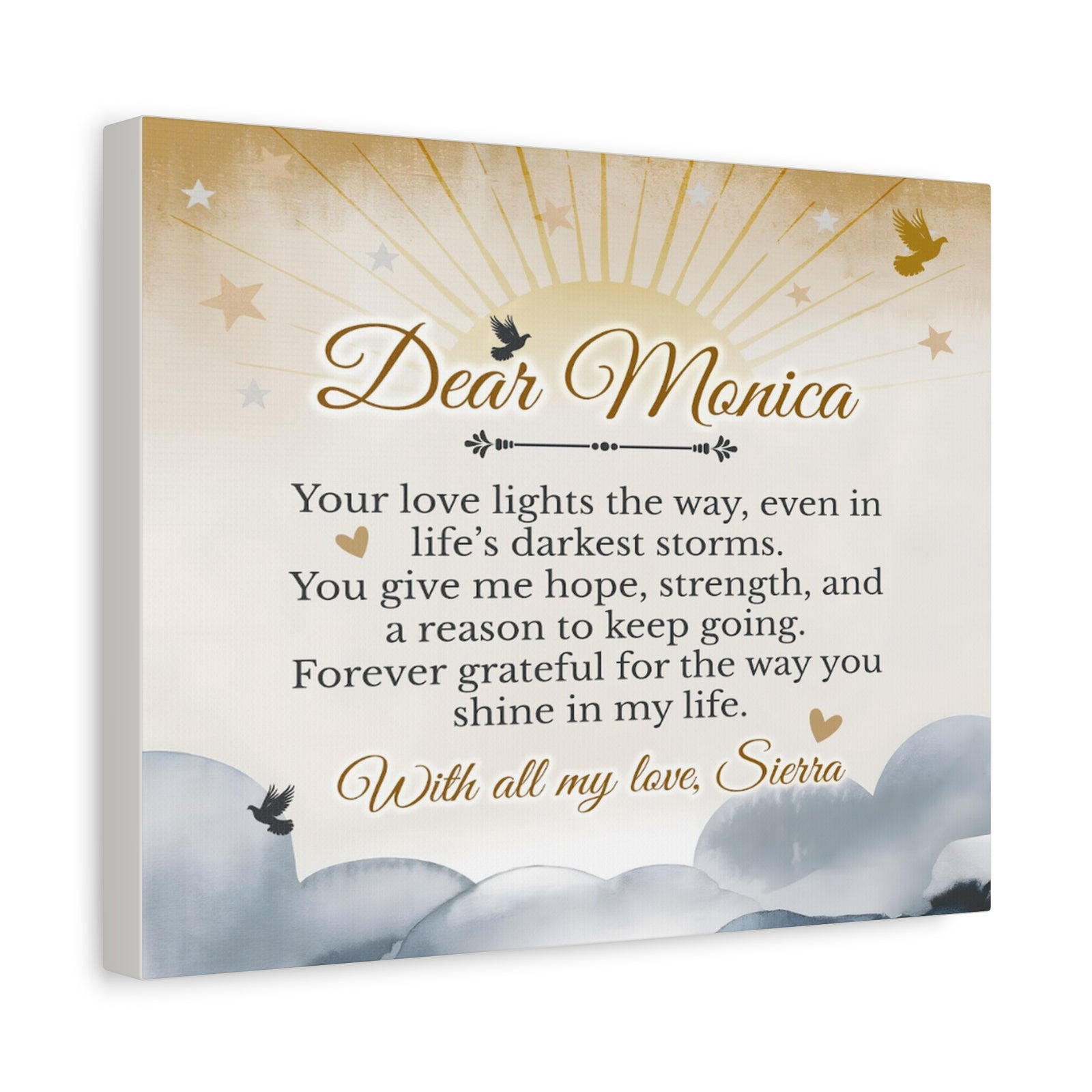 Personalized My Guiding Light Custom Canvas Wall Art-Express Your Love Gifts