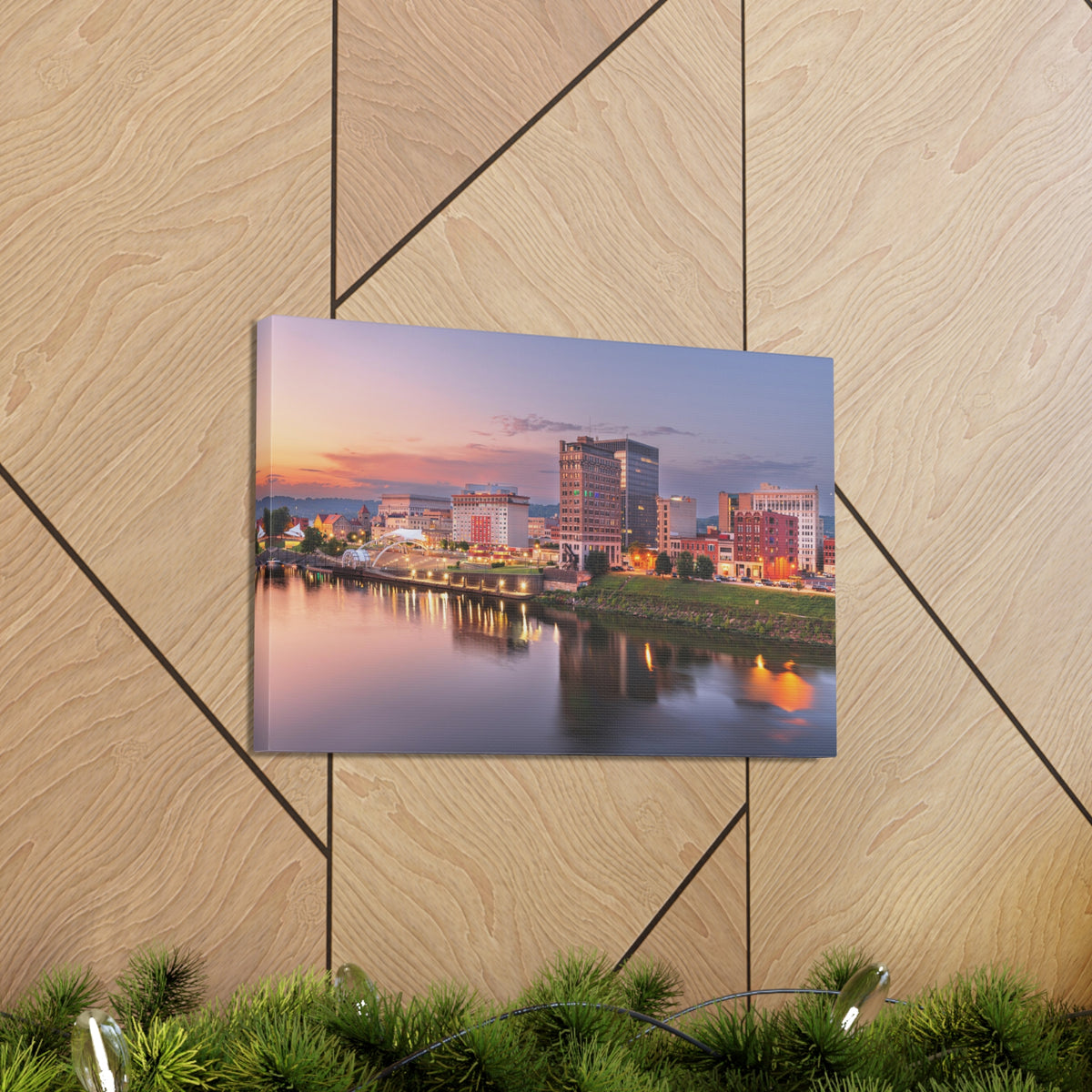 Charleston Night Skyline Canvas Artwork High-Quality Breathtaking Stunning Cityscape for Home Decor Ready to Hang-Express Your Love Gifts