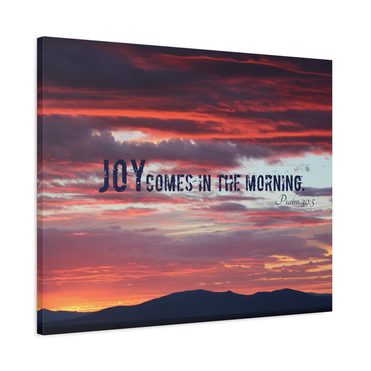 Scripture Canvas Comes In The Morning Psalm 30:5 Christian Wall Art Bible Verse Print Ready to Hang-Express Your Love Gifts