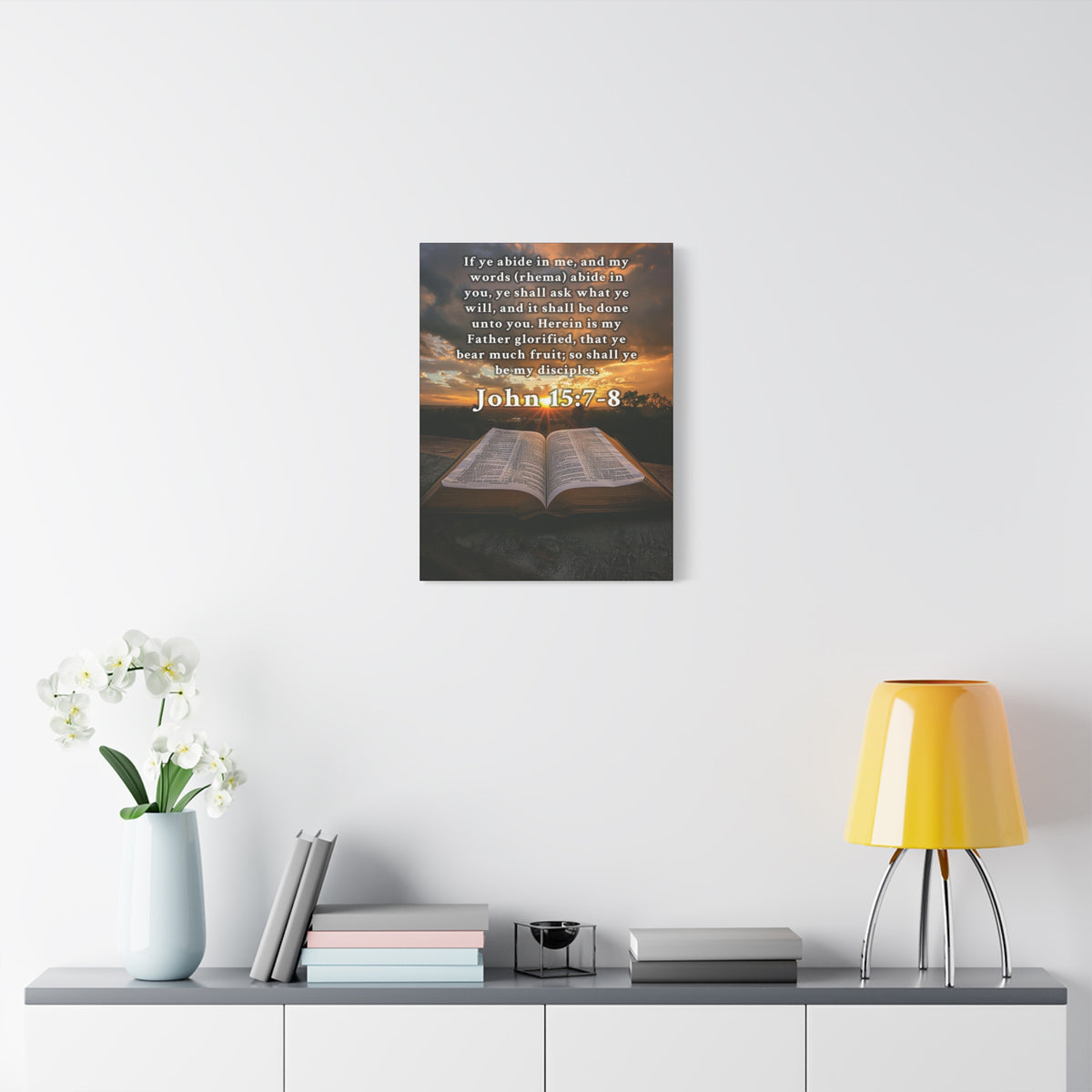 Scripture Walls John 15:7-8 KJV Bible Verse Canvas Christian Wall Art Ready to Hang Unframed-Express Your Love Gifts