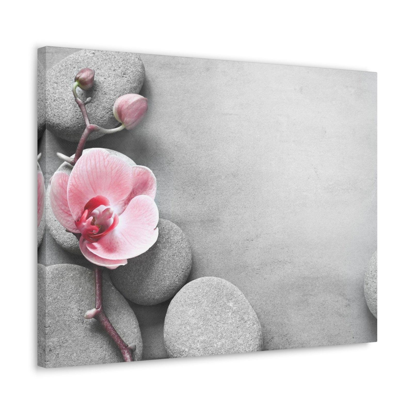 Orchid Pink Flower Forest Floral Nature Photography Canvas Wall Art for Home Decor Ready-to-Hang-Express Your Love Gifts