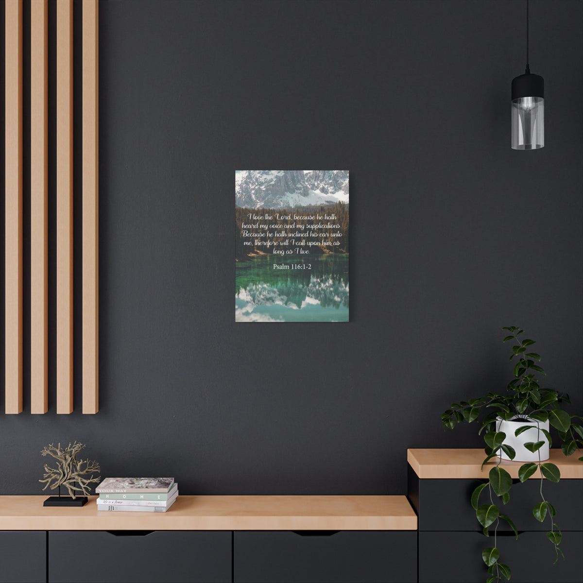 Bible Verse Canvas I Love The Lord Psalm 116:1-2 Christian Home Décor Wall Art Scripture Ready to Hang Faith Print-Express Your Love Gifts
