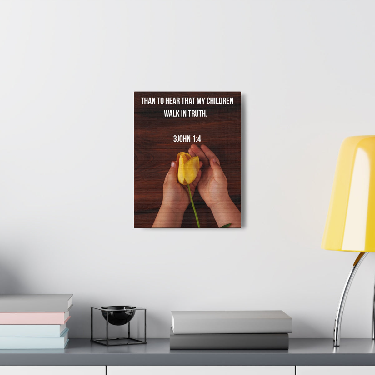 Scripture Canvas Walk In Truth 3 John 1:4 Christian Wall Art Bible Verse Print Ready to Hang-Express Your Love Gifts