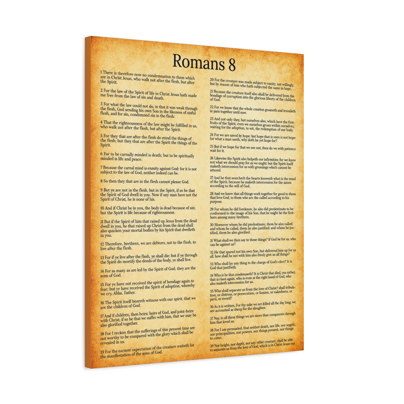 Scripture Walls Glorification Romans 8 Chapter Gold Christian Wall Art Print Ready to Hang Unframed-Express Your Love Gifts