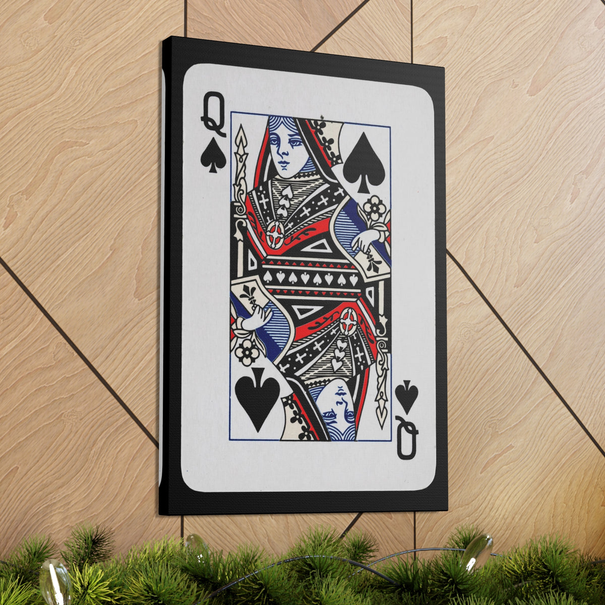 Queen of Spades Playing Card Canvas Wall Art for Home Decor Ready-to-Hang-Express Your Love Gifts
