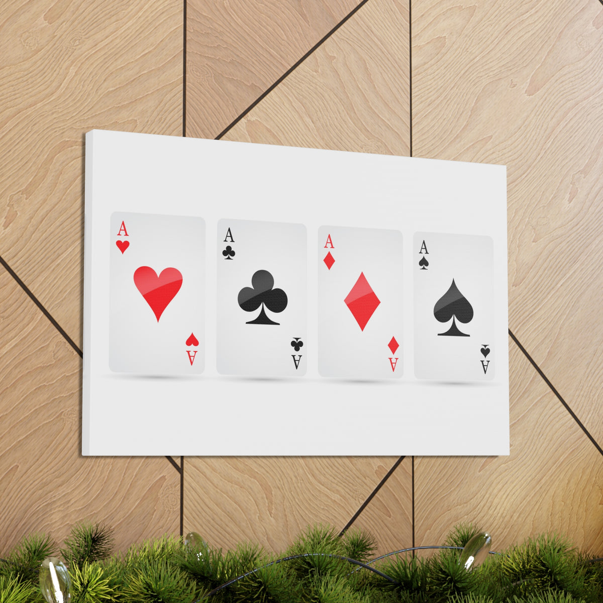 Ace Card Suit Playing Card Canvas Wall Art for Home Decor Ready-to-Hang-Express Your Love Gifts
