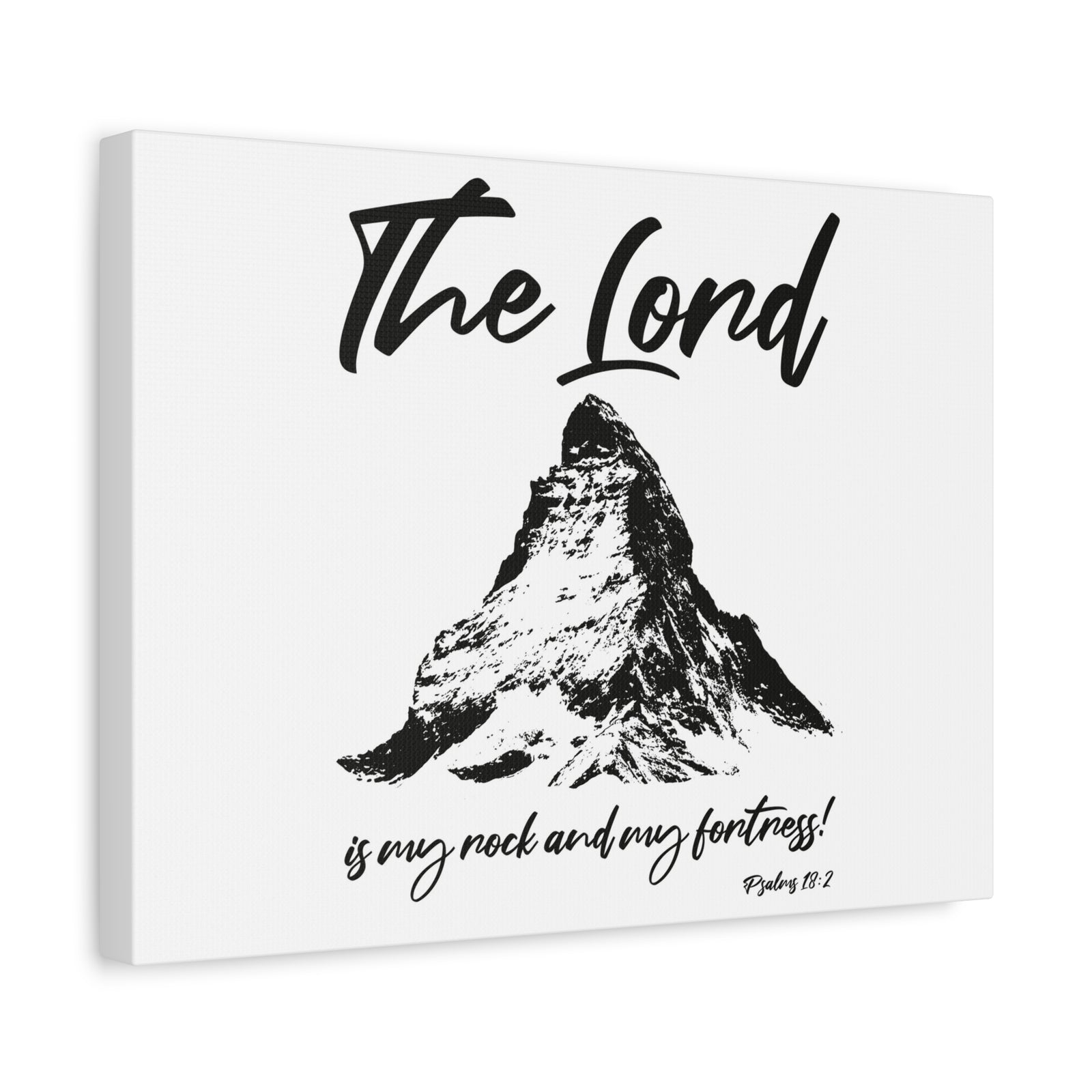 Scripture Walls Psalms 18:2 My Rock My Fortress Bible Verse Canvas Christian Wall Art Ready to Hang Unframed-Express Your Love Gifts