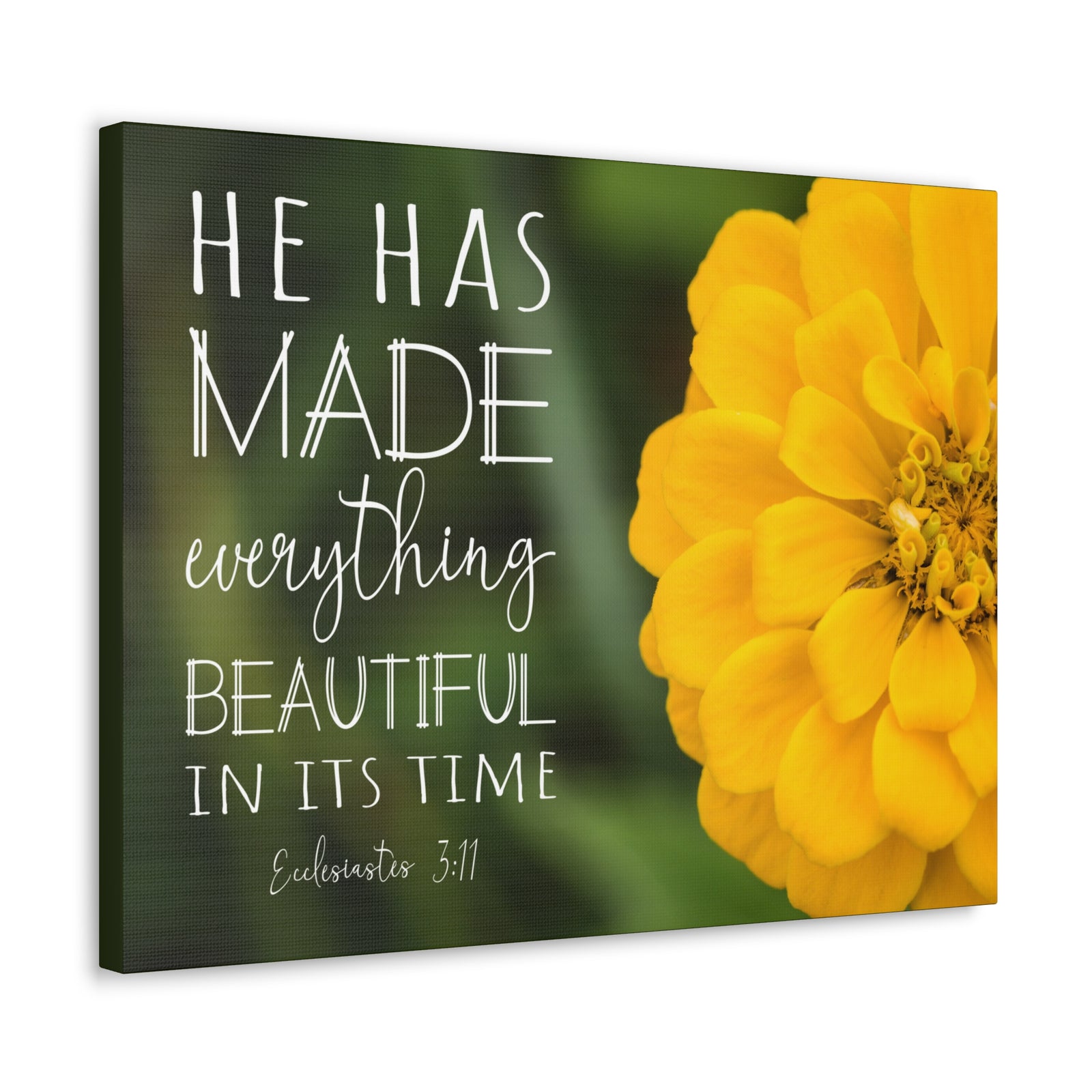 Scripture Walls Beautiful In Its Time Ecclesiastes 3:11 Bible Verse Canvas Christian Wall Art Ready to Hang-Express Your Love Gifts
