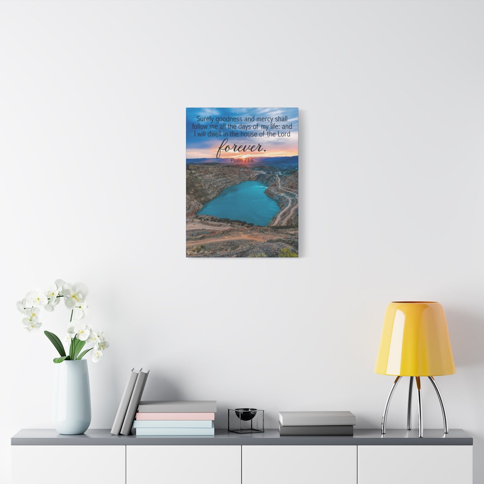 Scripture Walls Psalm 23:6 Forever Christian Wall Art Bible Verse Print Ready to Hang-Express Your Love Gifts