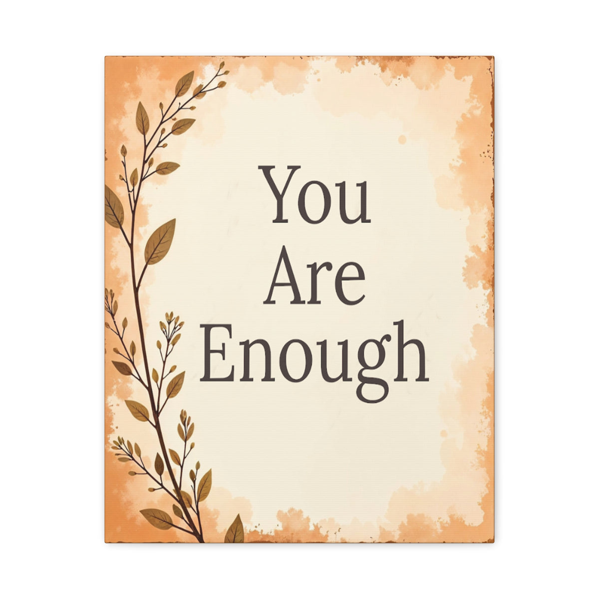 You Are Enough Inspirational Motivational Quote Canvas Wall Art for Home Decor Ready-to-Hang-Express Your Love Gifts