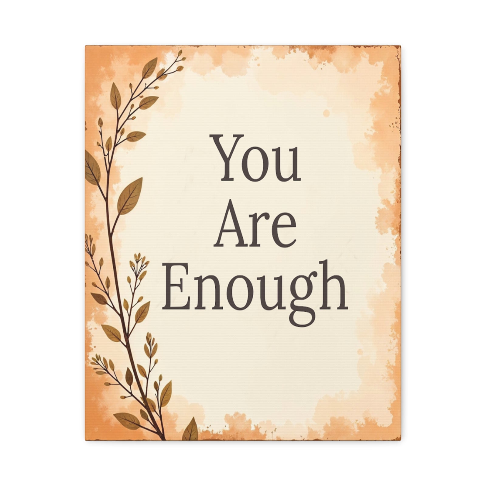 You Are Enough Inspirational Motivational Quote Canvas Wall Art for Home Decor Ready-to-Hang-Express Your Love Gifts