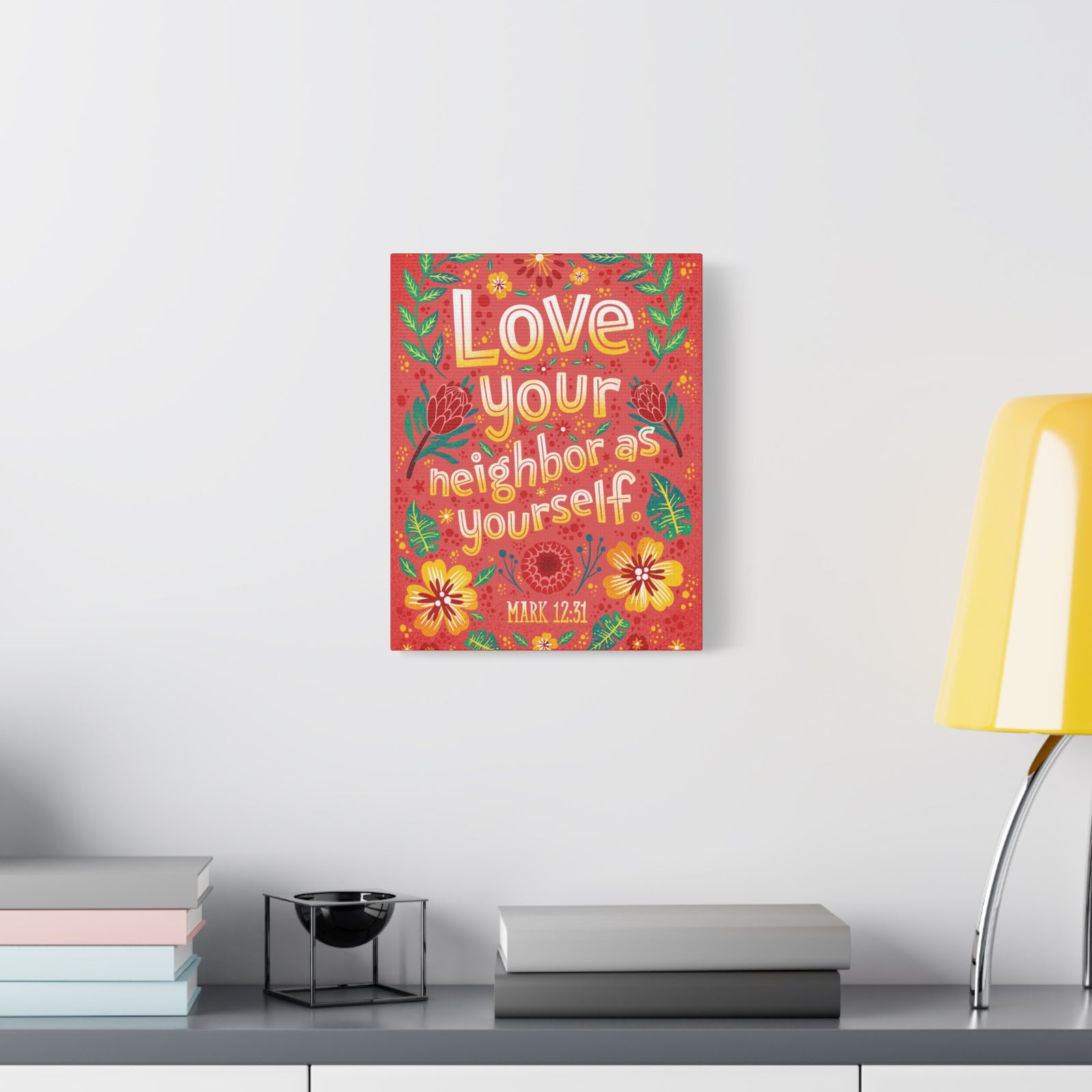 Scripture Walls Love Your Neighbor Mark 12:31 Bible Verse Canvas Christian Wall Art Ready to Hang
