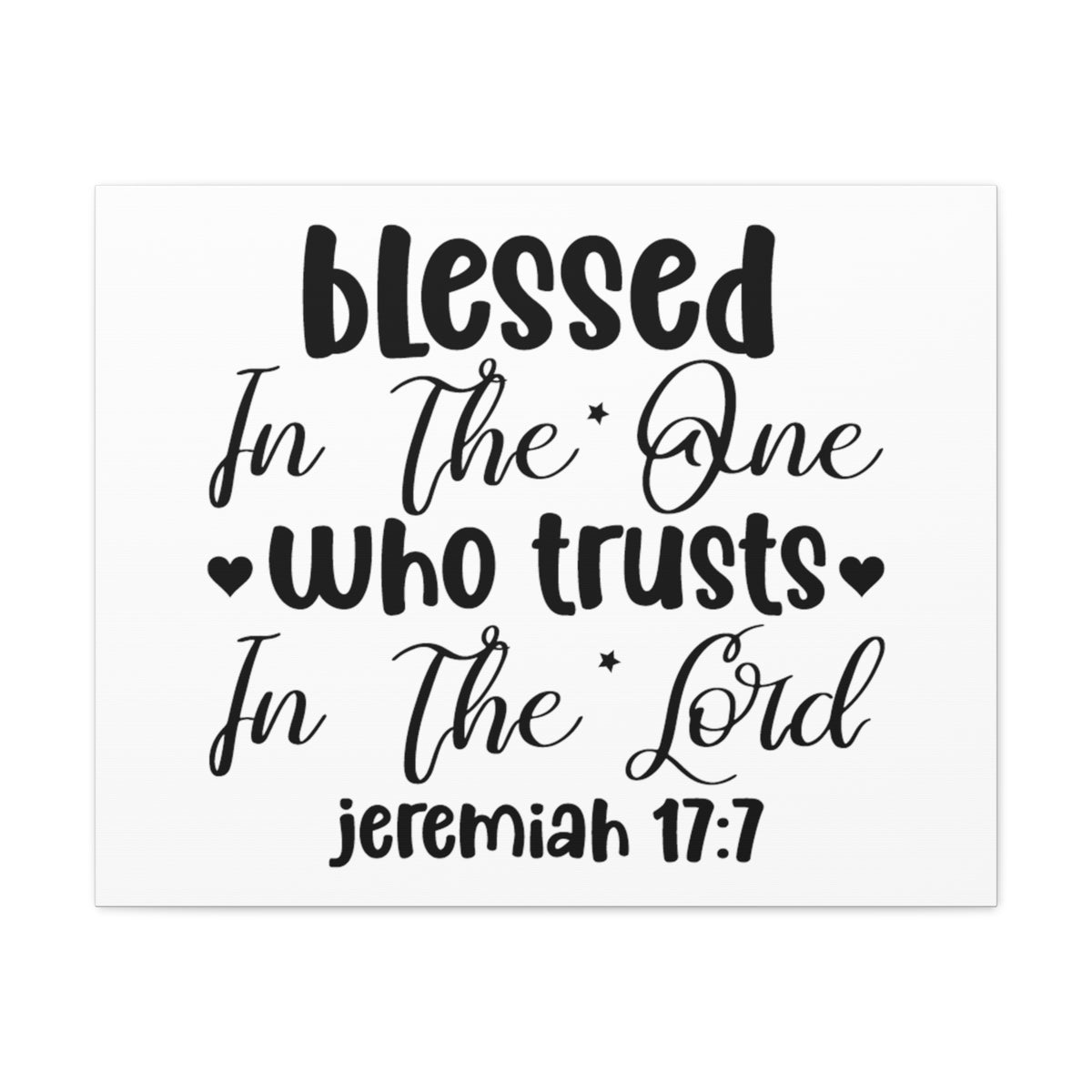 Scripture Walls Jeremiah 17:7 Blesse Who Trusts Hearts Bible Verse Canvas Christian Wall Art Ready to Hang Unframed-Express Your Love Gifts