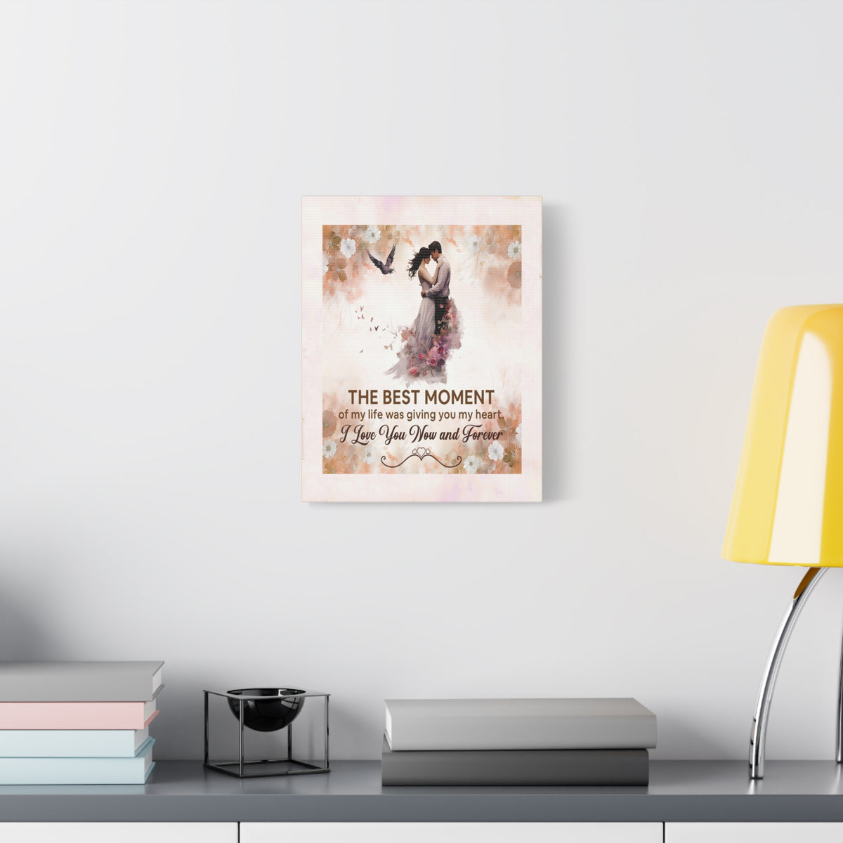To My Wife The Best Moment of My Life Canvas Wall Art – Romantic Gift of Love & Devotion-Express Your Love Gifts