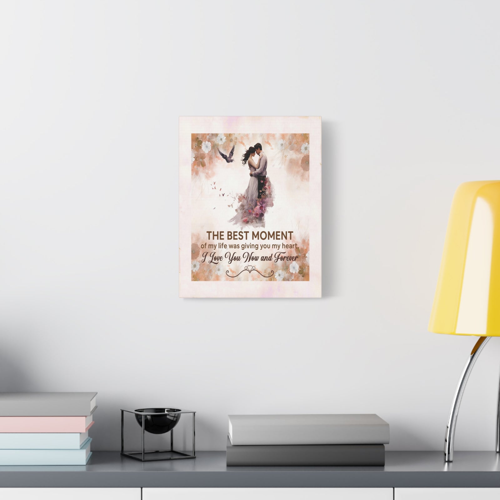 To My Wife The Best Moment of My Life Canvas Wall Art – Romantic Gift of Love & Devotion-Express Your Love Gifts