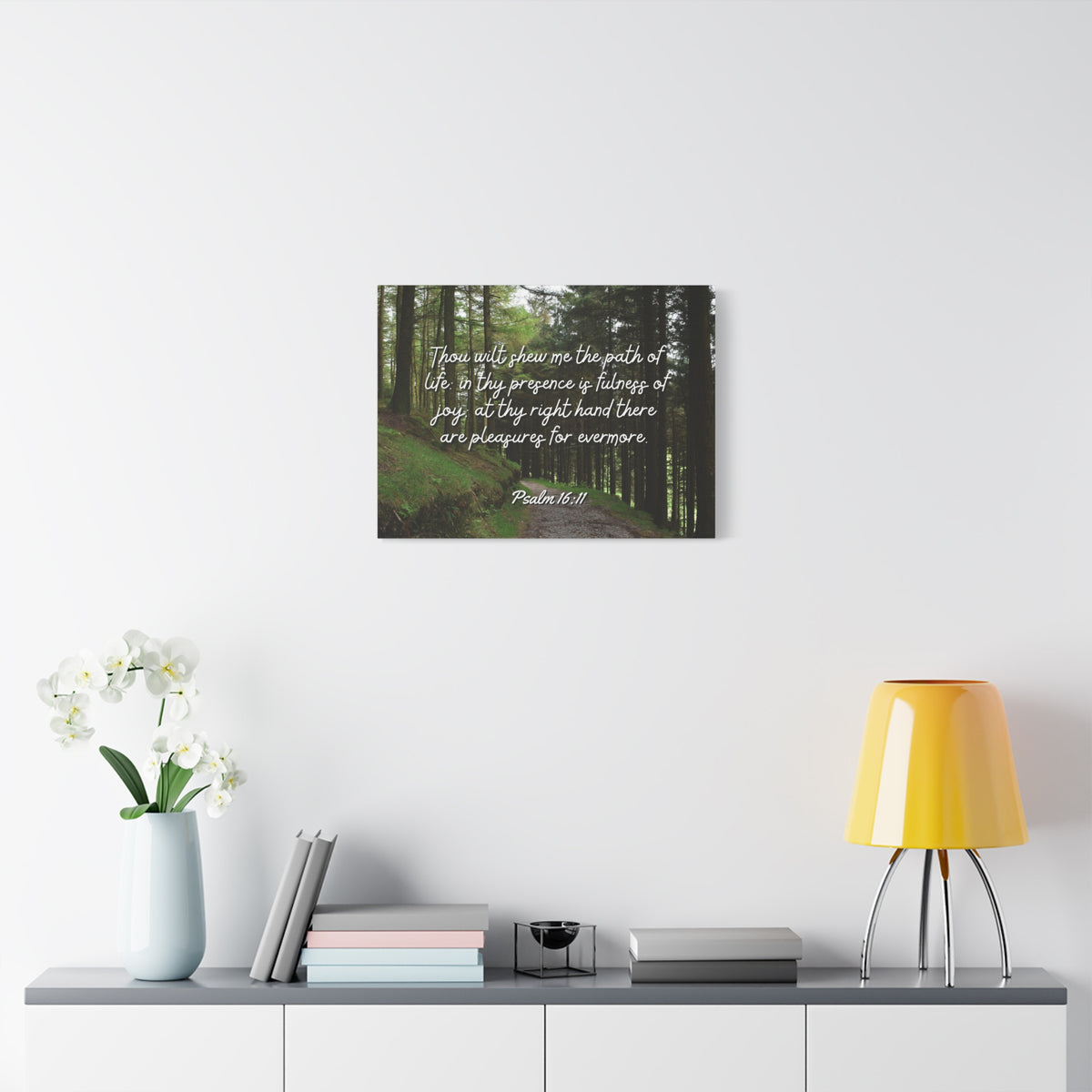 Scripture Walls The Path Of Life Psalm 16:11 Bible Verse Canvas Christian Wall Art Ready to Hang-Express Your Love Gifts