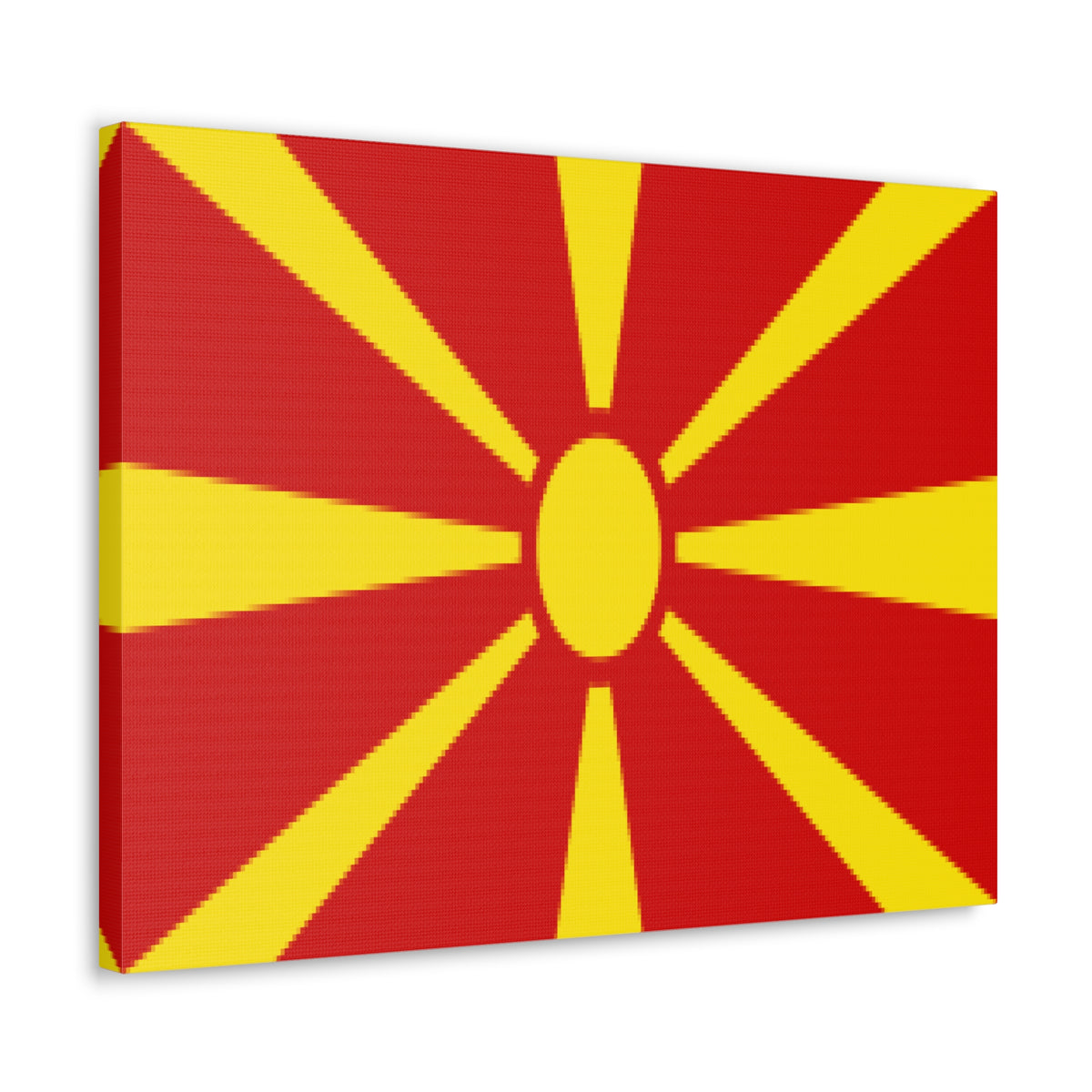 North Macedonia Country Flag Canvas Vibrant Wall Art Unframed Home Decor-Express Your Love Gifts