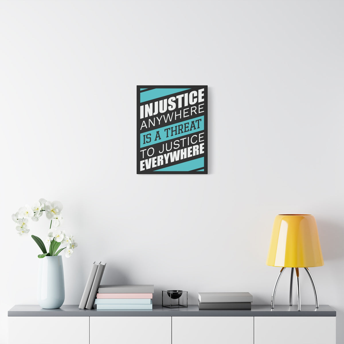 Inspirational Quote Canvas Threat To Justice Wall Art Motivational Motto Inspiring Prints Artwork Decor Ready to Hang-Express Your Love Gifts