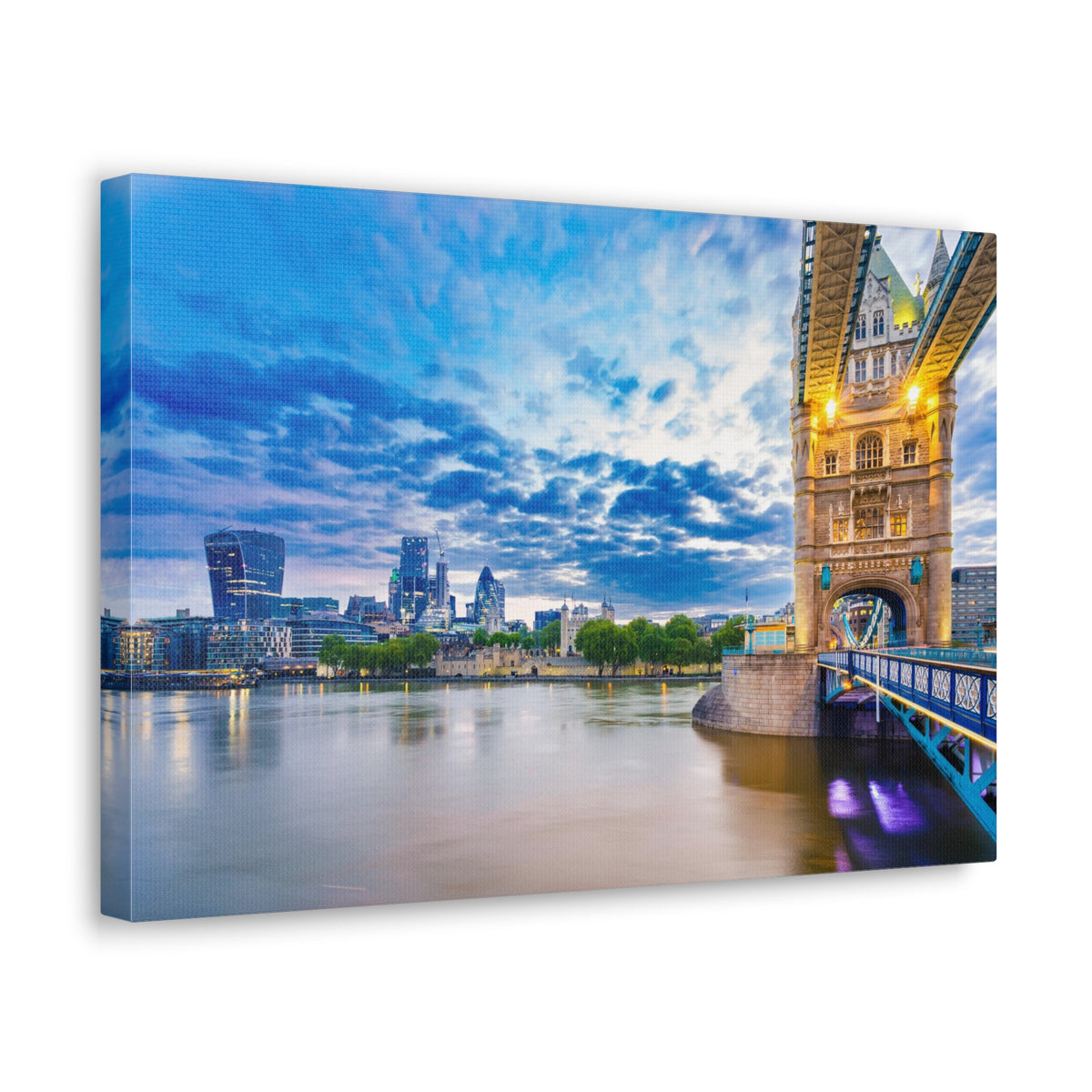London Daytime Skyline Canvas Artwork High-Quality Breathtaking Stunning Cityscape for Home Decor Ready to Hang-Express Your Love Gifts