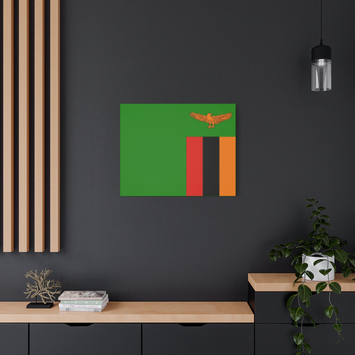 Zambia Country Flag Canvas Vibrant Wall Art Unframed Home Decor-Express Your Love Gifts