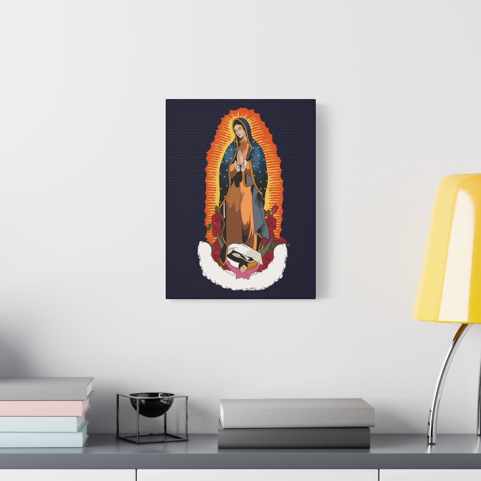 Our Lady of Guadalupe (Spanish: Nuestra Señora de Guadalupe ) Printed On Ready To Hang Stretched Canvas Wall Art-Express Your Love Gifts