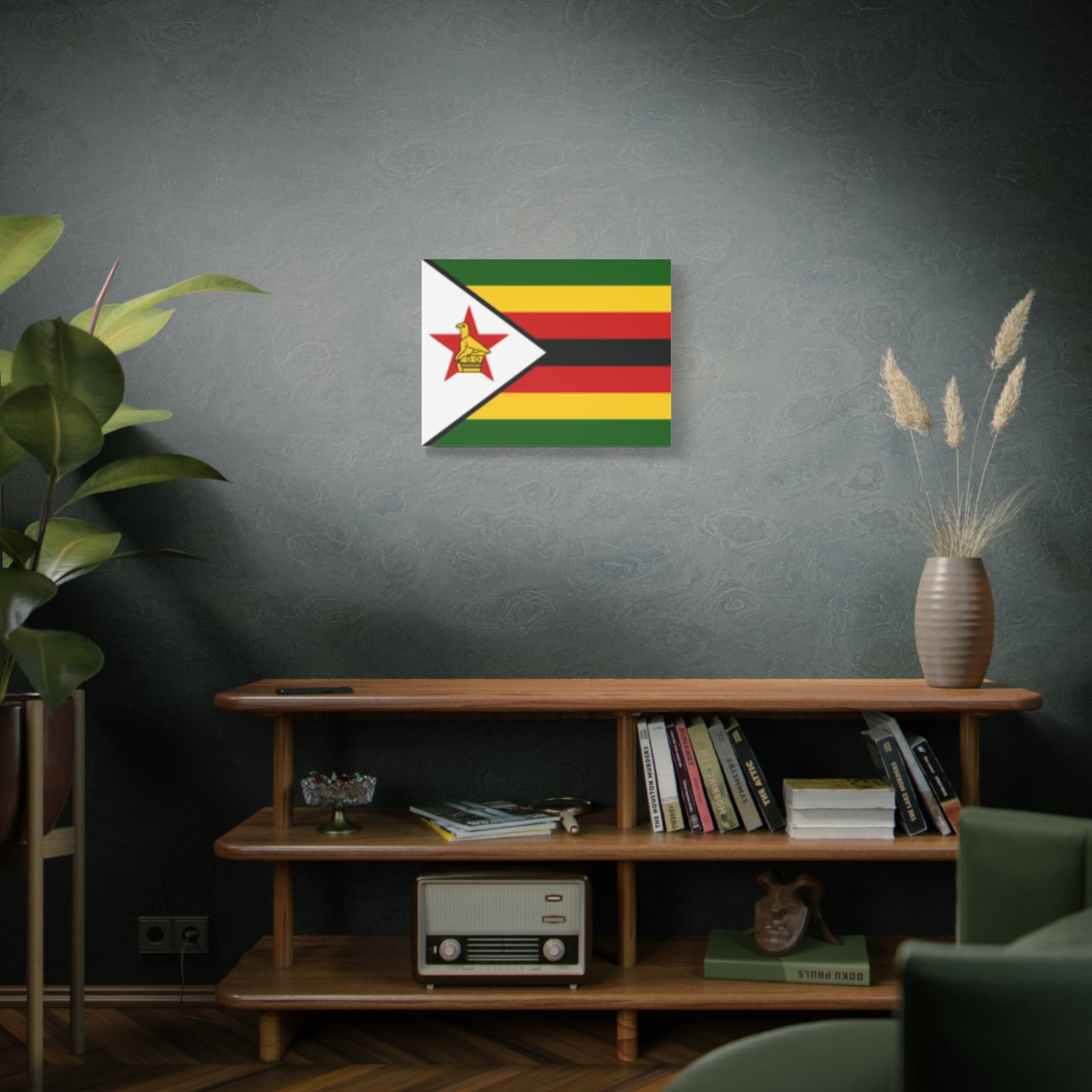 Zimbabwe Country Flag Canvas Vibrant Wall Art Unframed Home Decor-Express Your Love Gifts